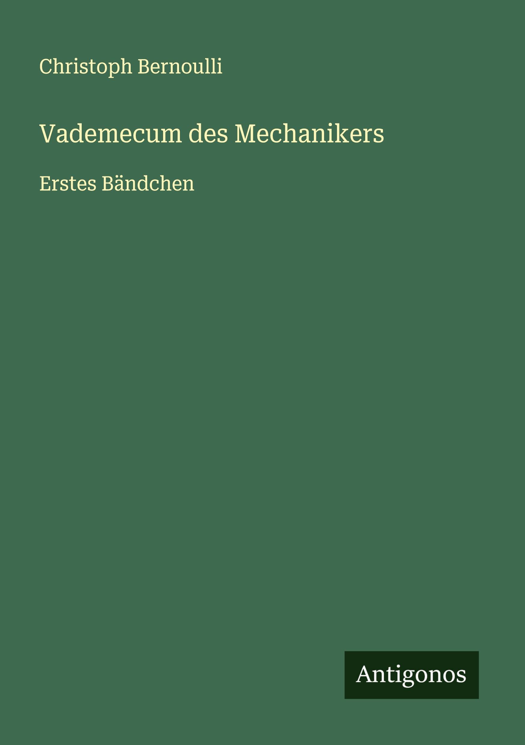 Vorderes Coverbild Vademecum des Mechanikers