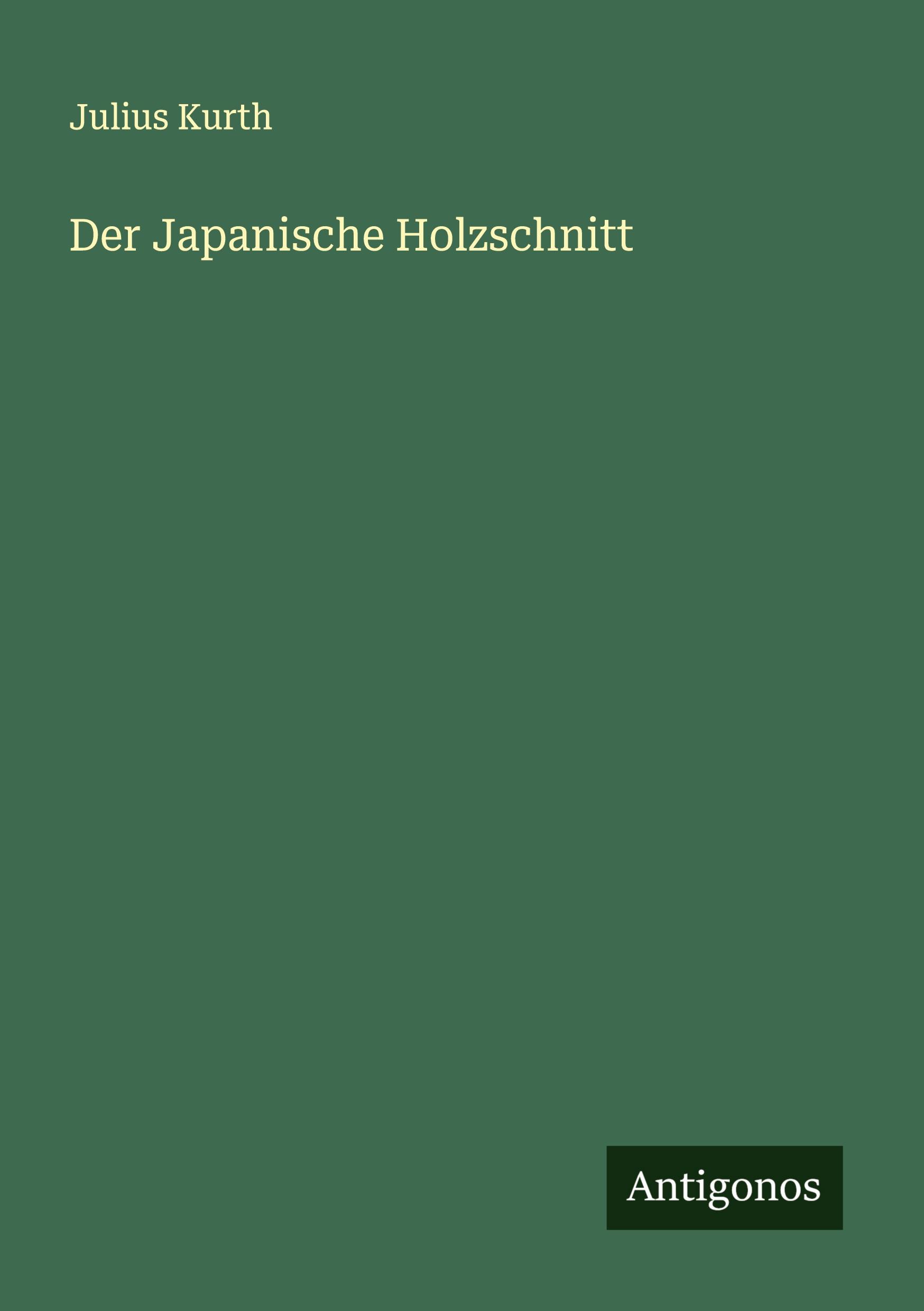 Vorderes Coverbild Der Japanische Holzschnitt
