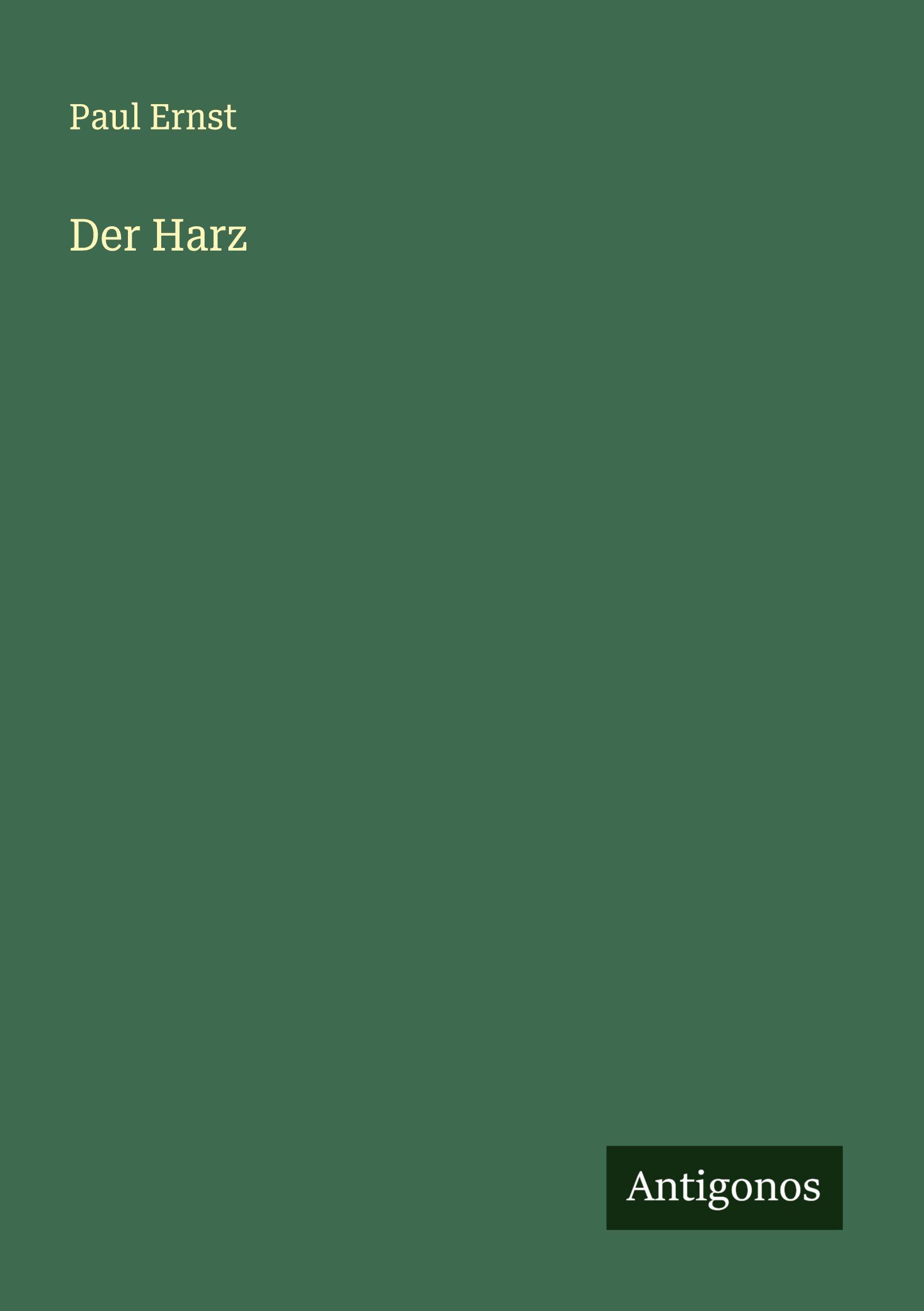 Vorderes Coverbild Der Harz