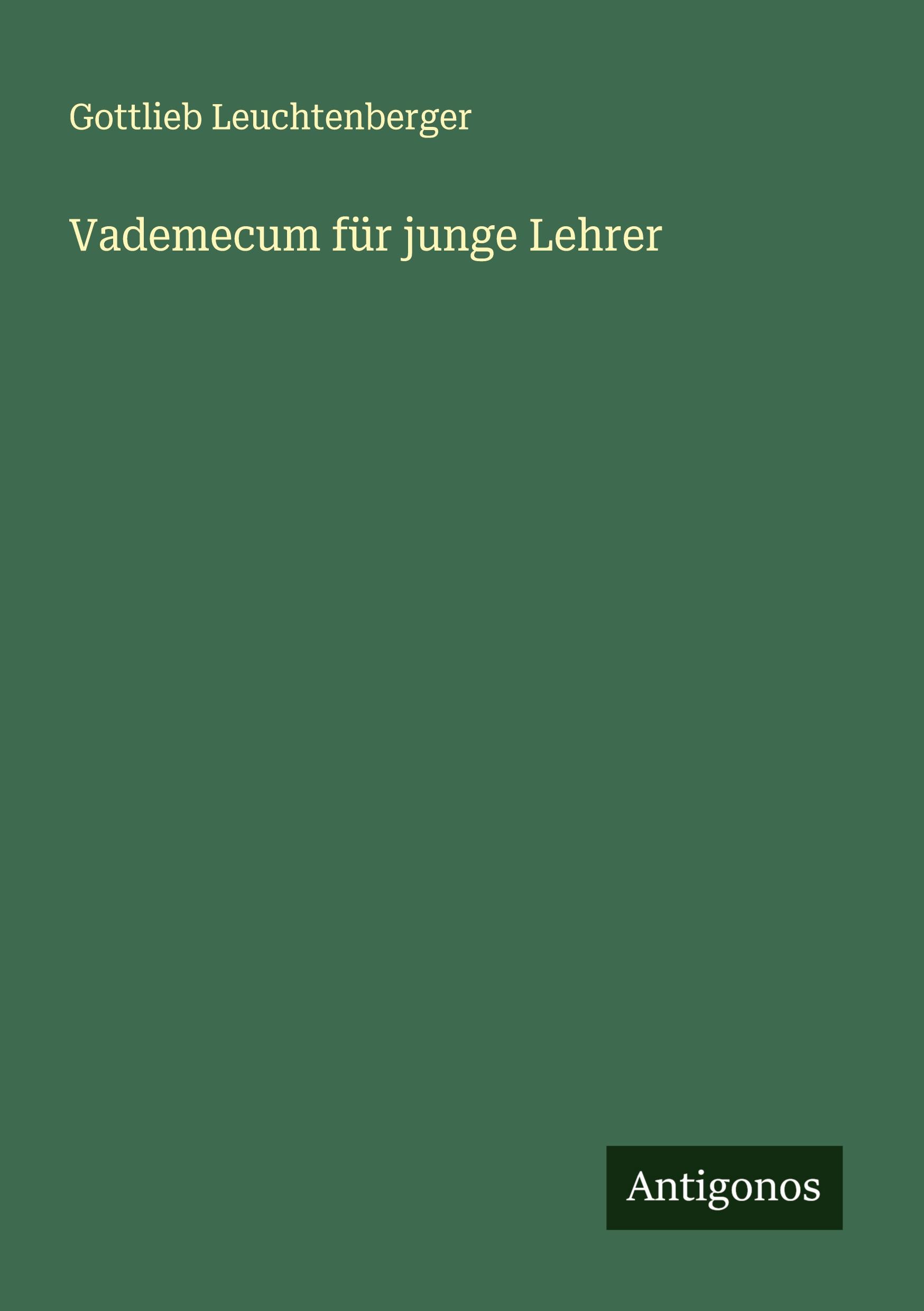 Vorderes Coverbild Vademecum für junge Lehrer