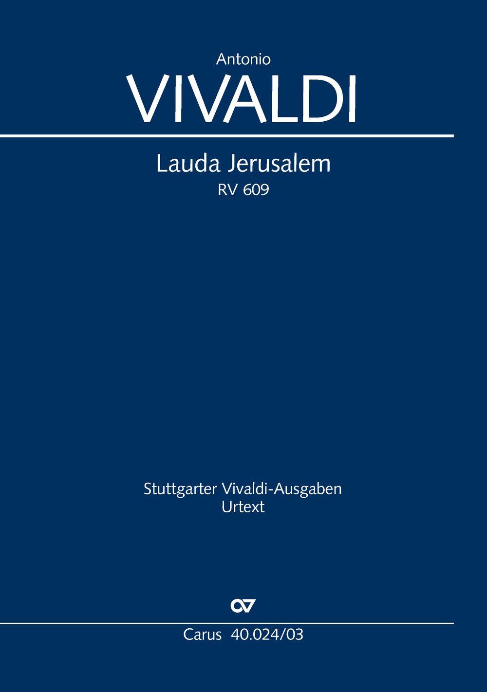 Vorderes Coverbild Lauda Jerusalem (Klavierauszug)