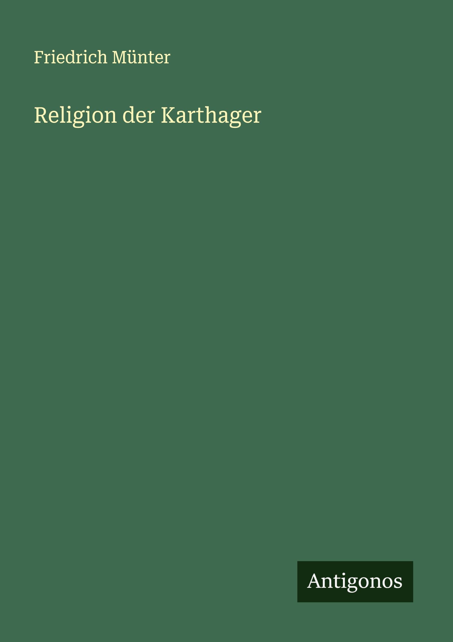 Vorderes Coverbild Religion der Karthager