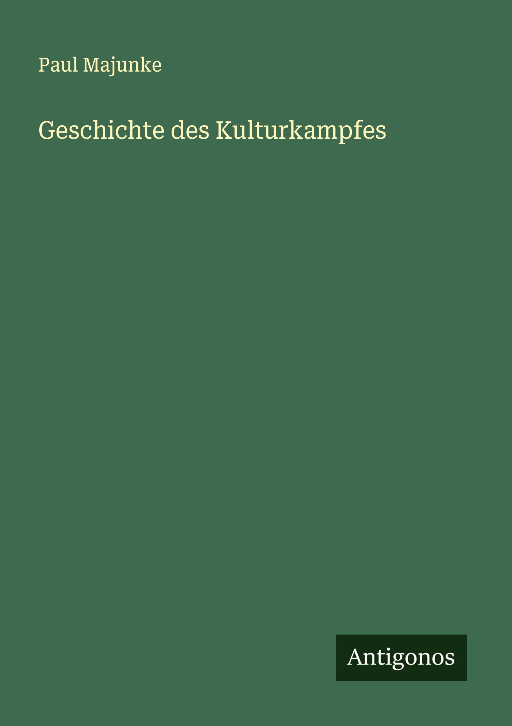 Vorderes Coverbild Geschichte des Kulturkampfes