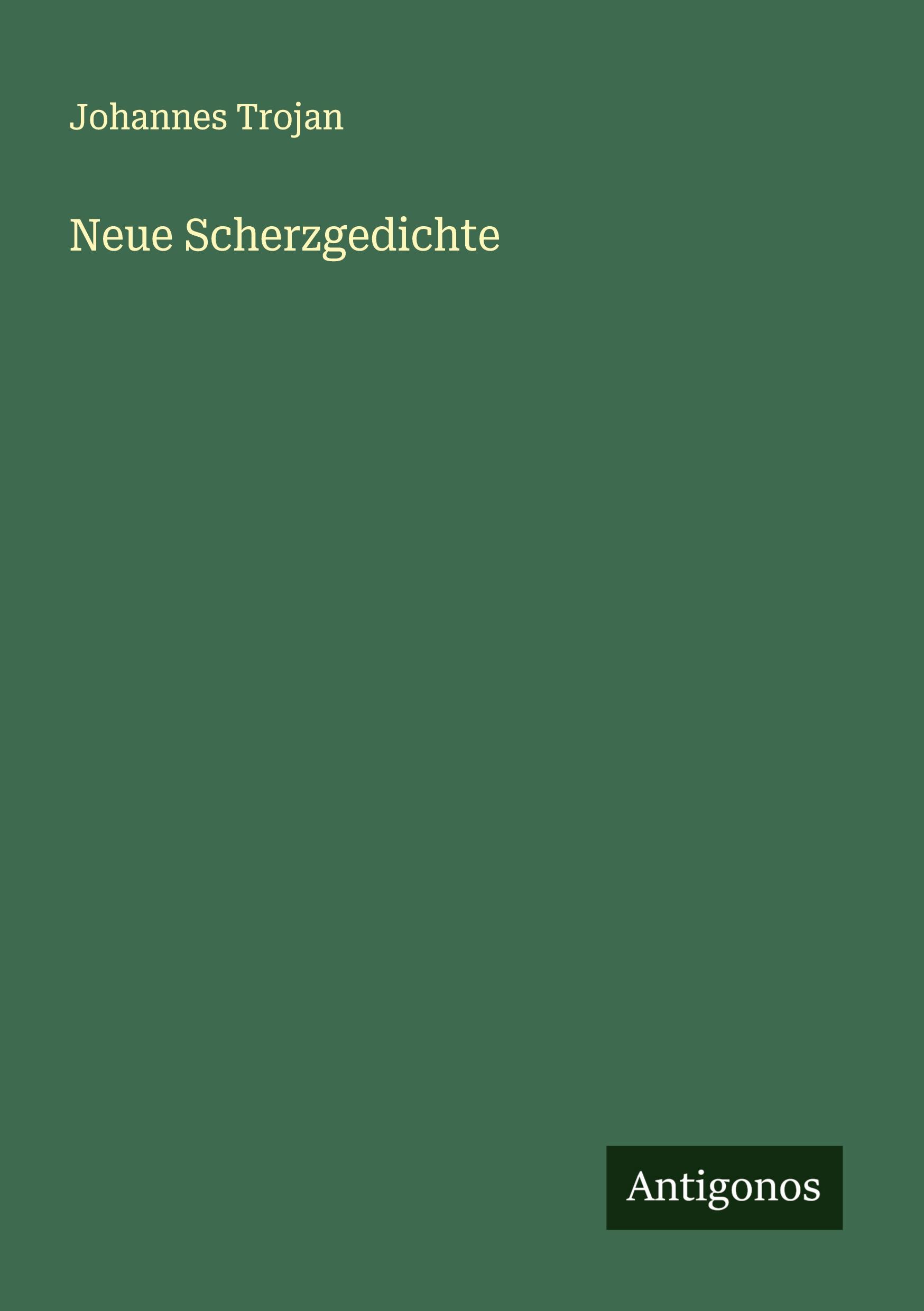 Vorderes Coverbild Neue Scherzgedichte
