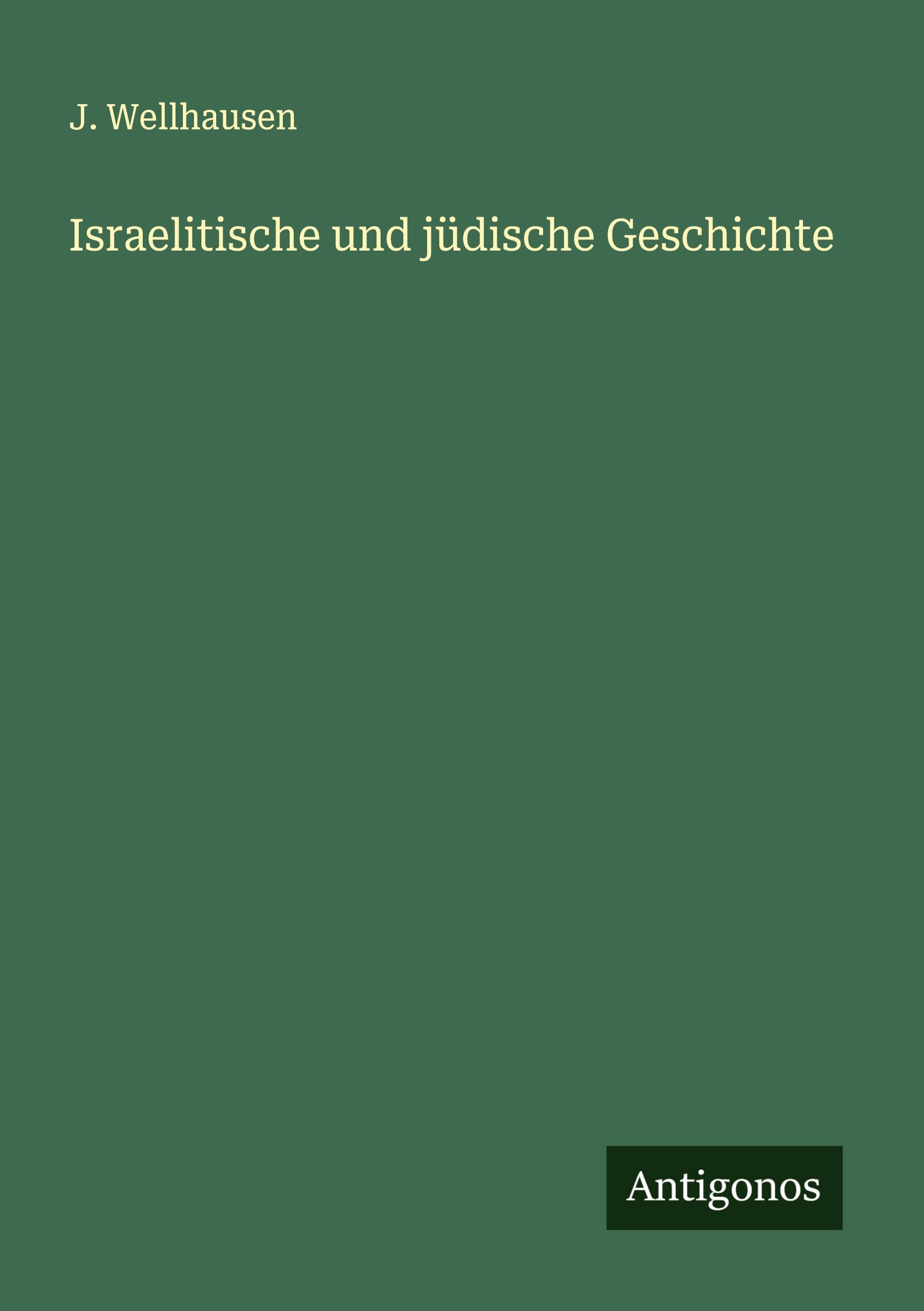 Vorderes Coverbild Israelitische und jüdische Geschichte