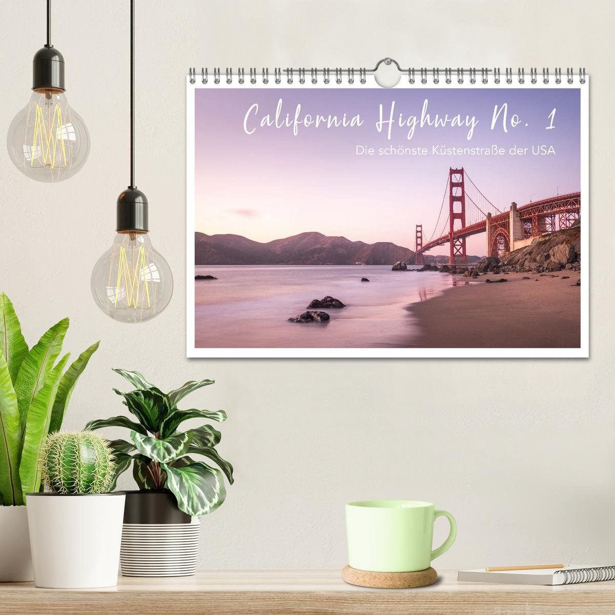 Beispielinhalt (Bild) California Highway No. 1 - Die schönste Küstenstraße der USA (Wandkalender 2026 DIN A4 quer), CALVENDO Monatskalender