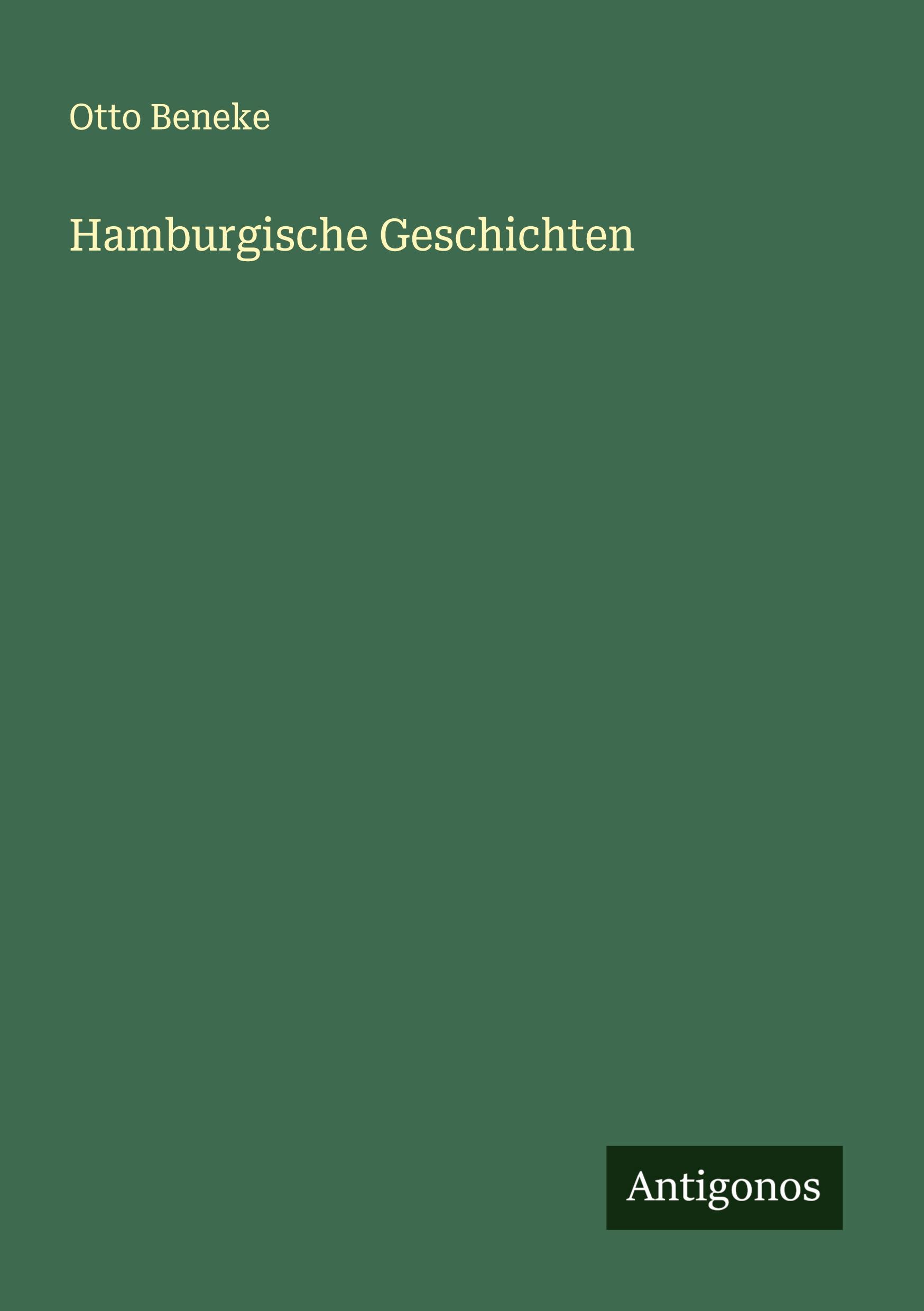 Vorderes Coverbild Hamburgische Geschichten
