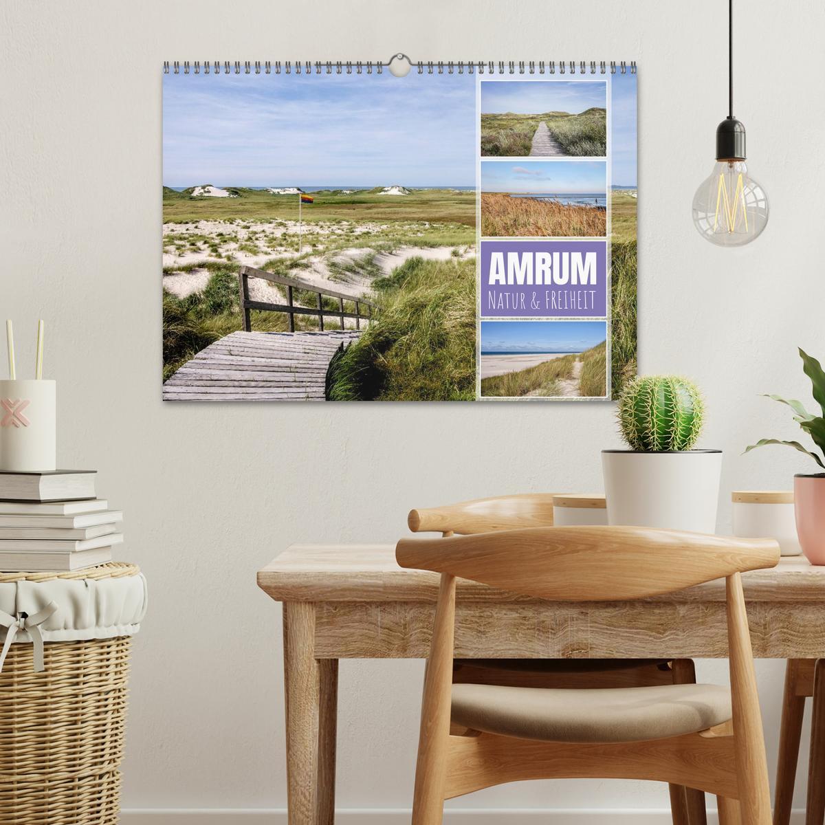 Beispielinhalt (Bild) Amrum: Natur und Freiheit (Wandkalender 2026 DIN A3 quer), CALVENDO Monatskalender