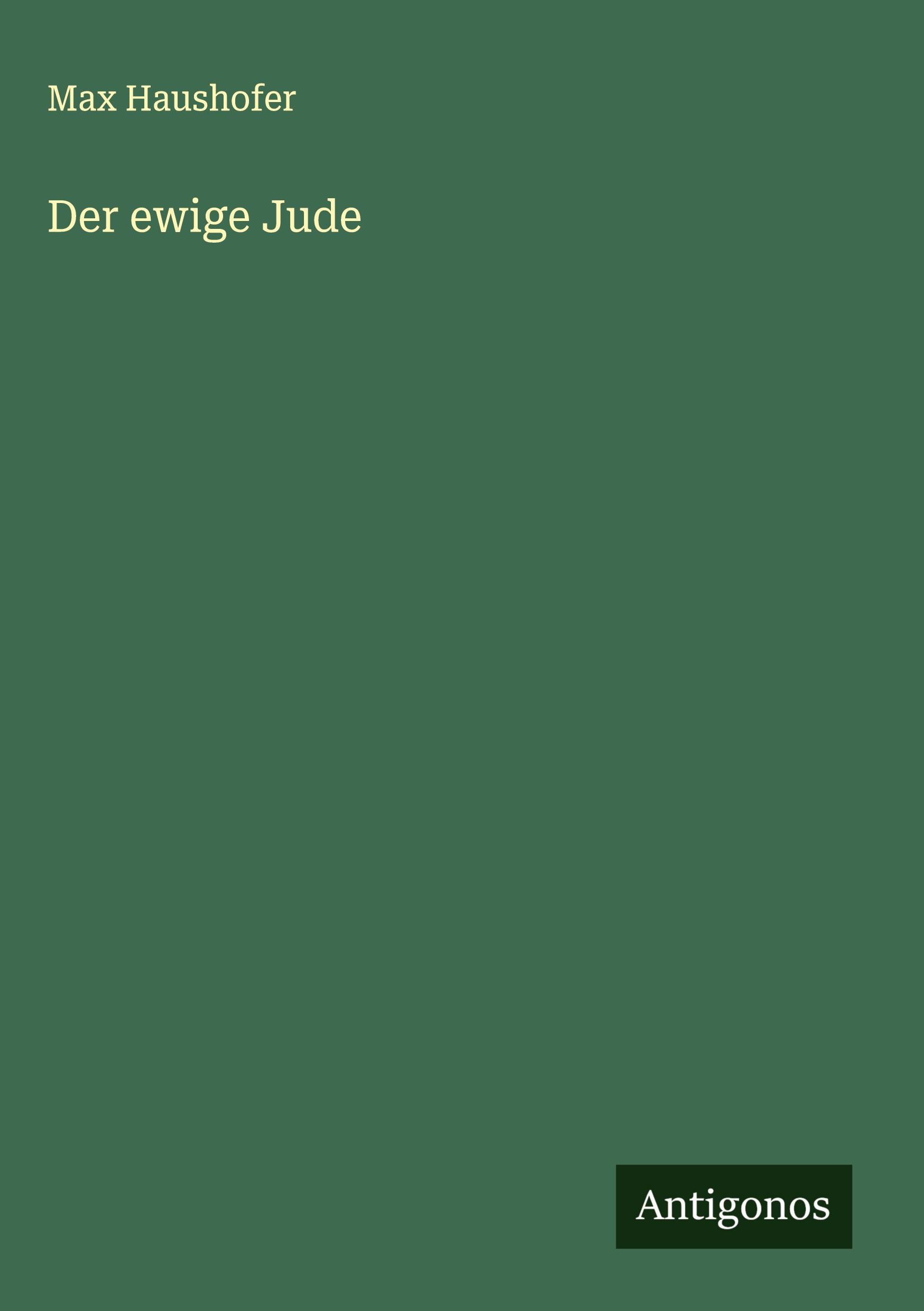Vorderes Coverbild Der ewige Jude