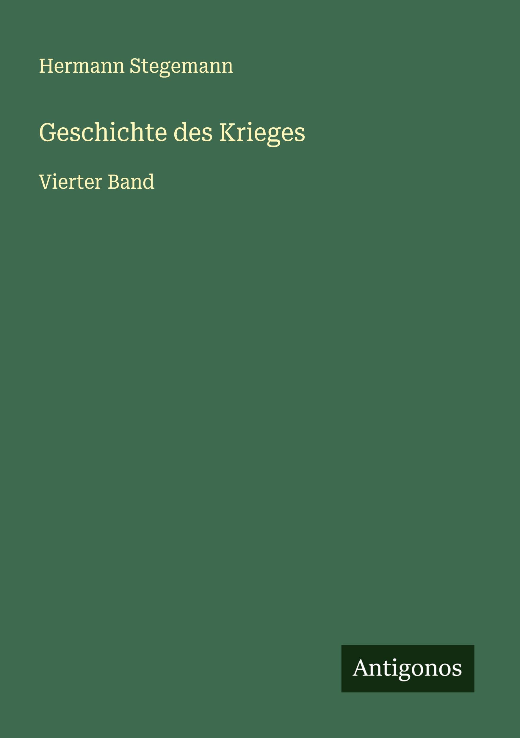 Vorderes Coverbild Geschichte des Krieges