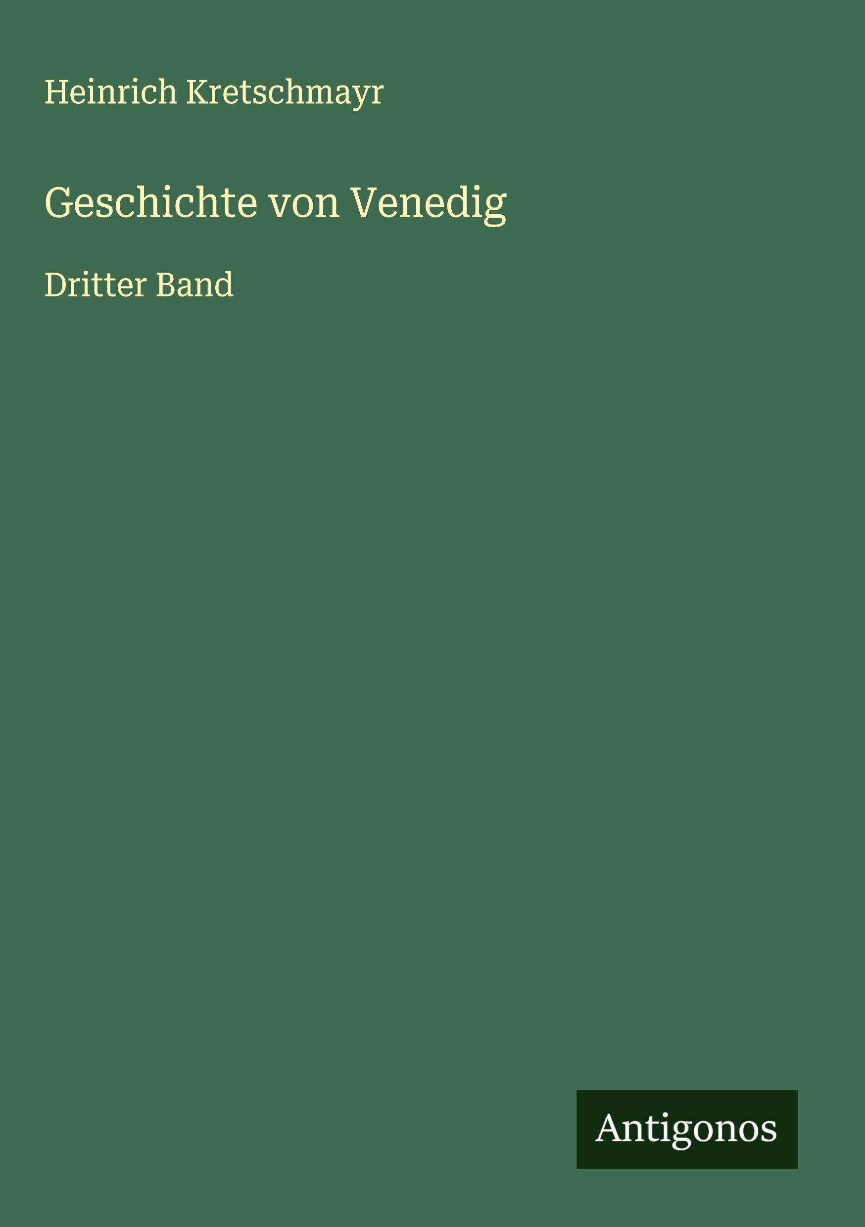 Vorderes Coverbild Geschichte von Venedig