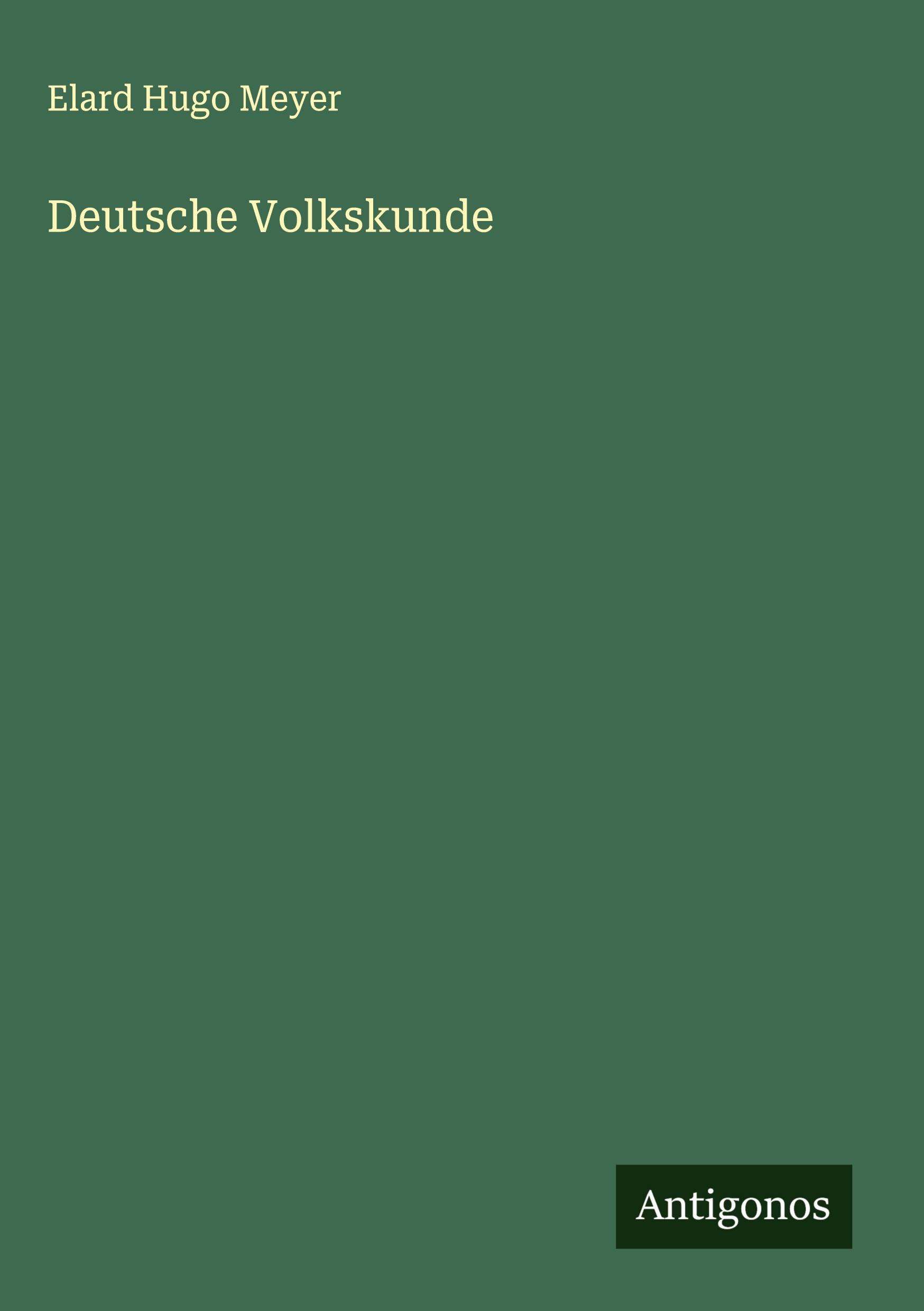 Vorderes Coverbild Deutsche Volkskunde