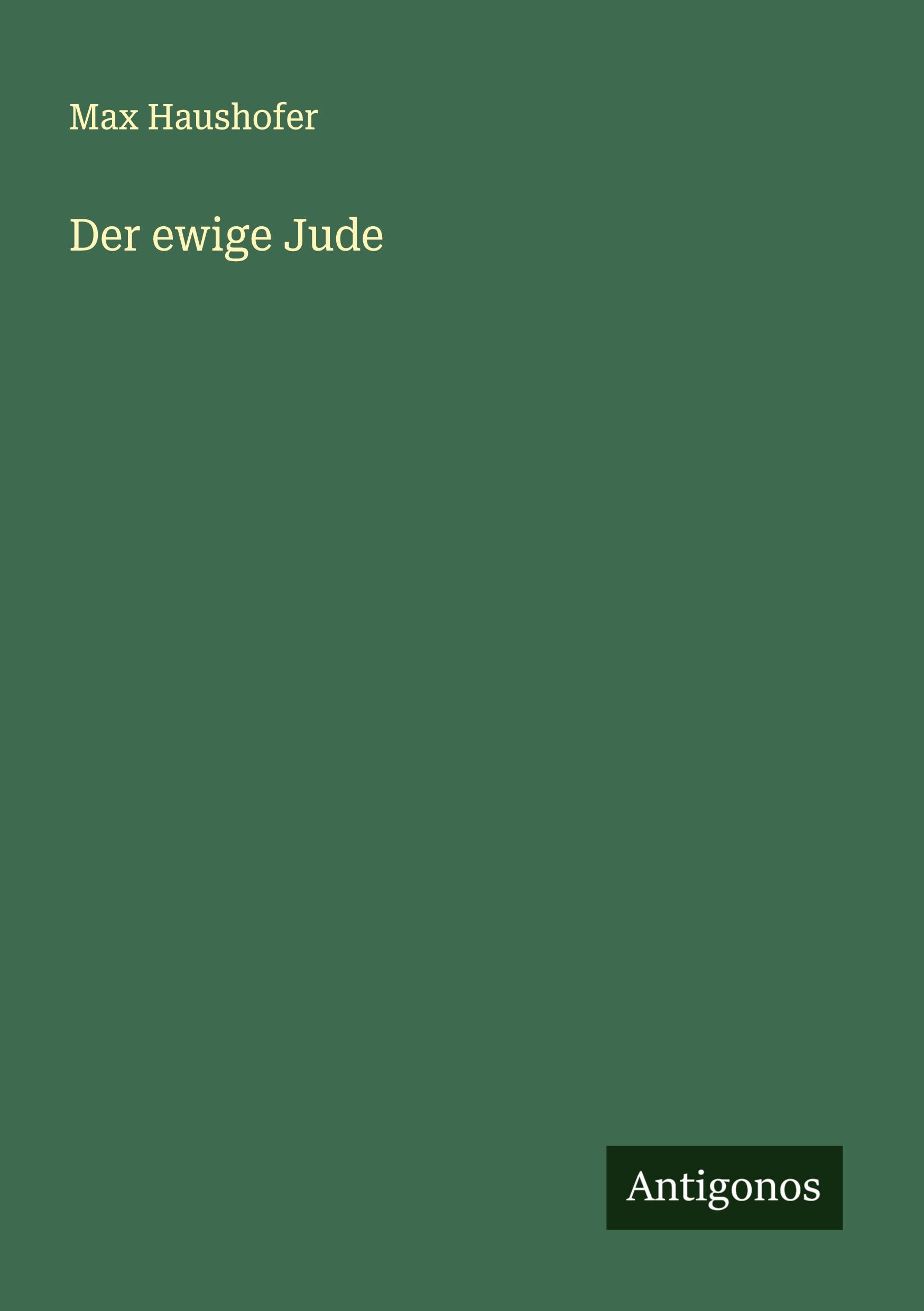 Vorderes Coverbild Der ewige Jude