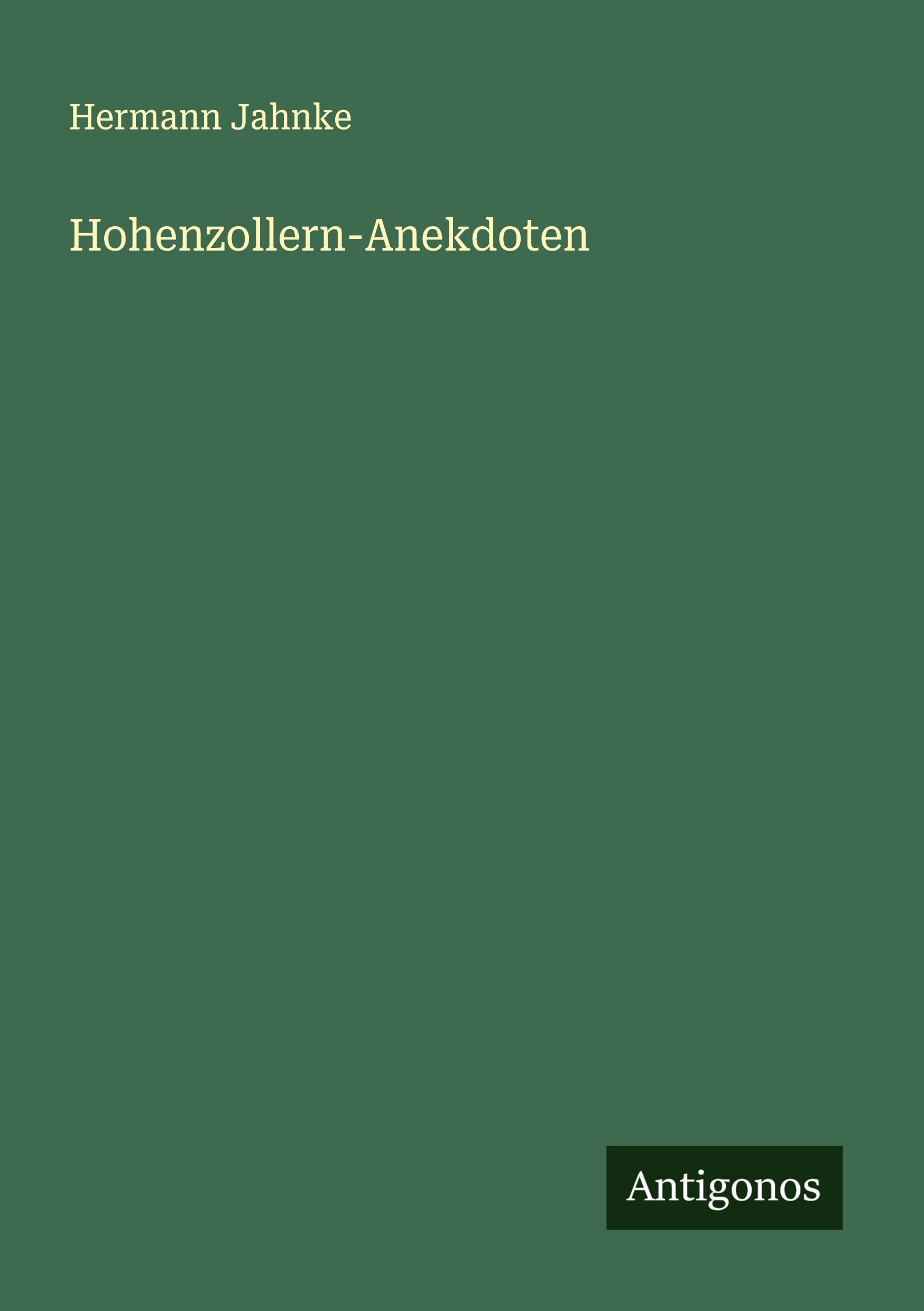 Vorderes Coverbild Hohenzollern-Anekdoten