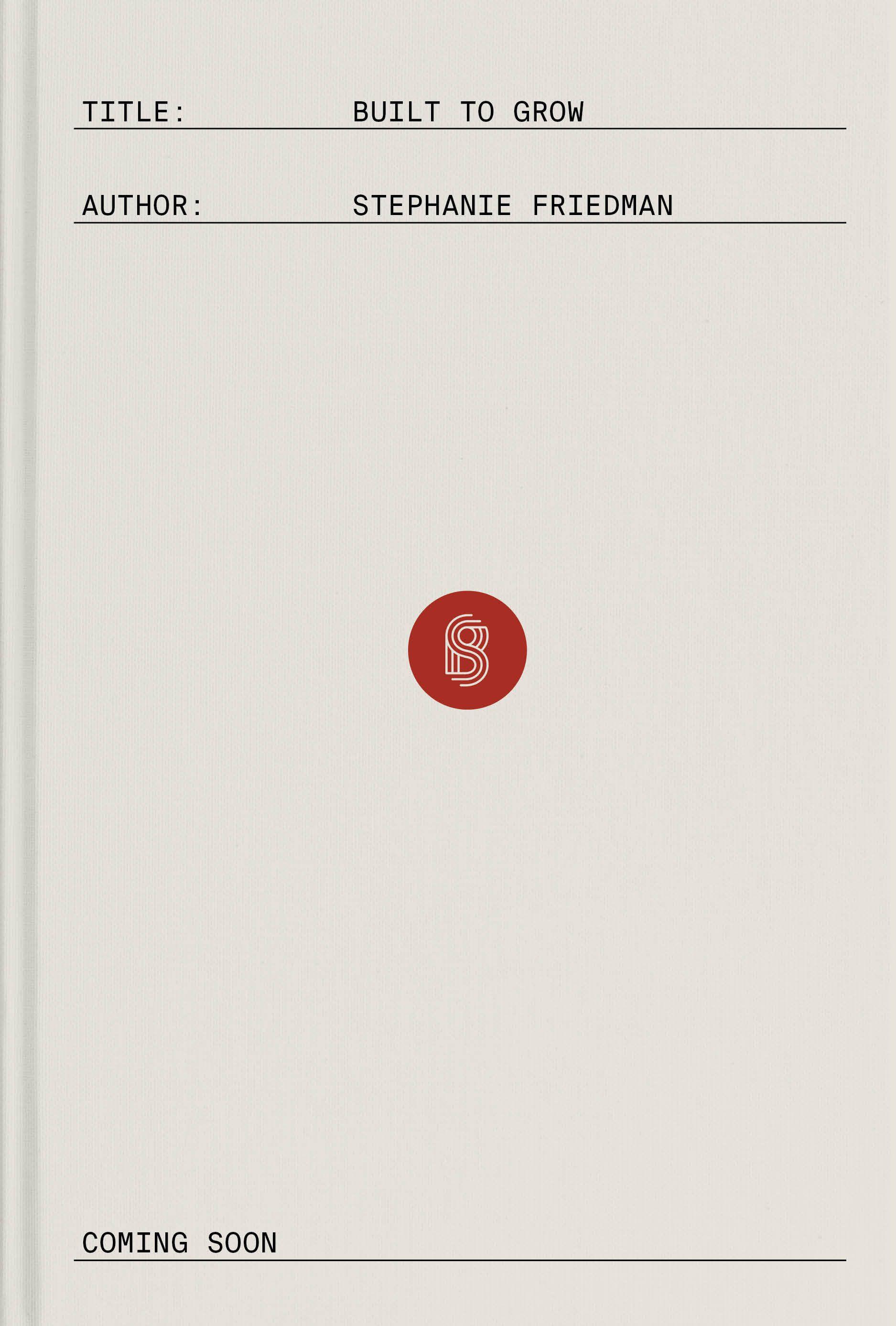 Vorderes Coverbild Built to Grow