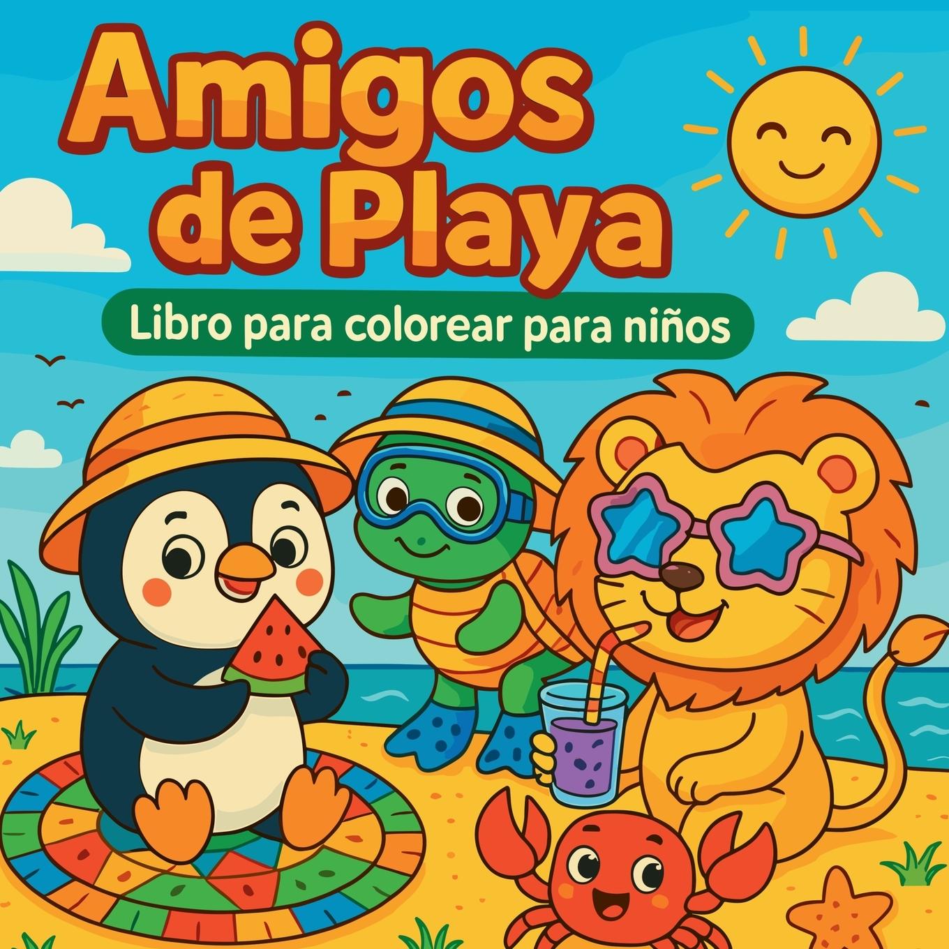 Vorderes Coverbild Amygos de Playa - Libro para colorear para niños