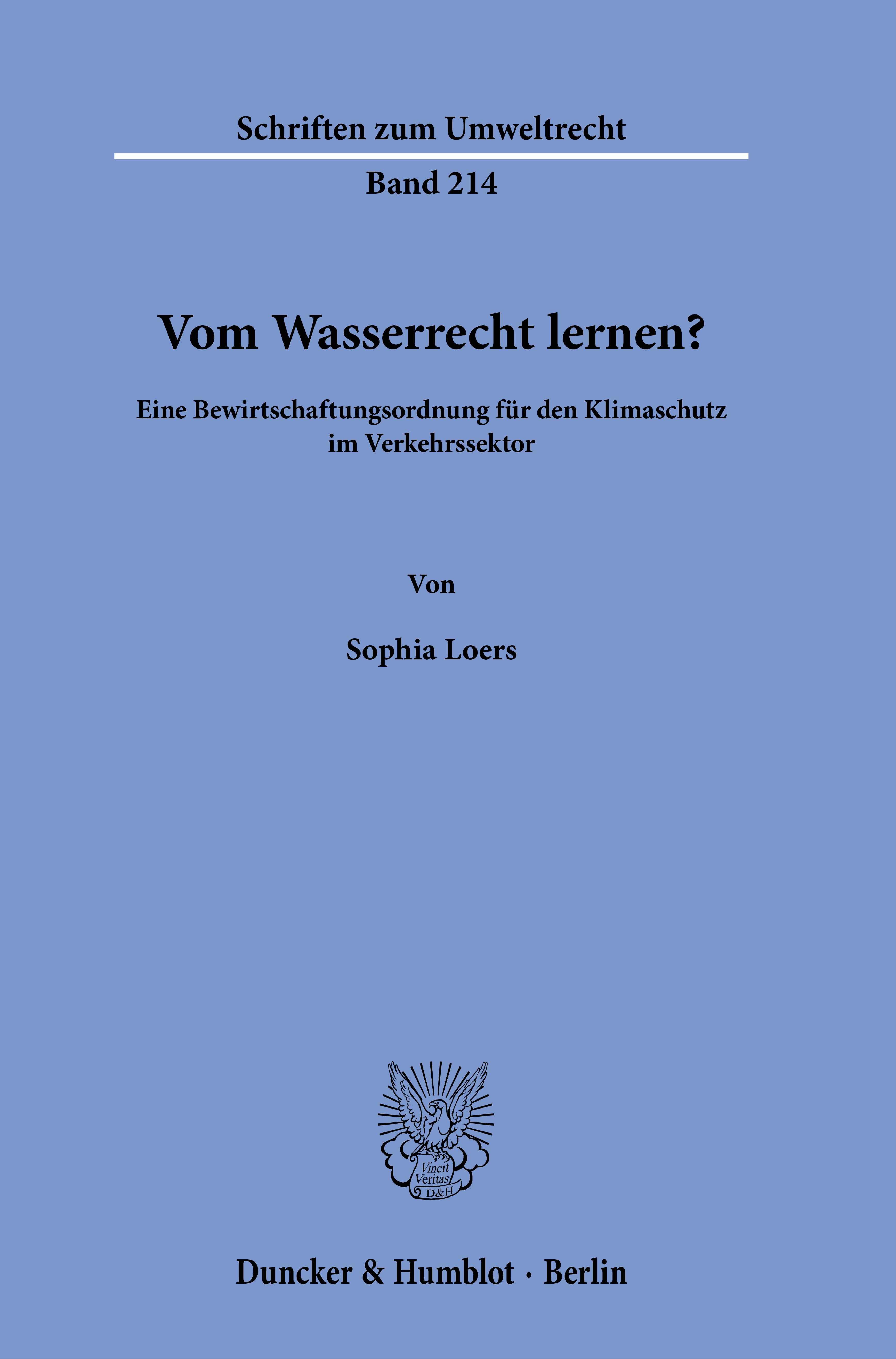 Vorderes Coverbild Vom Wasserrecht lernen?