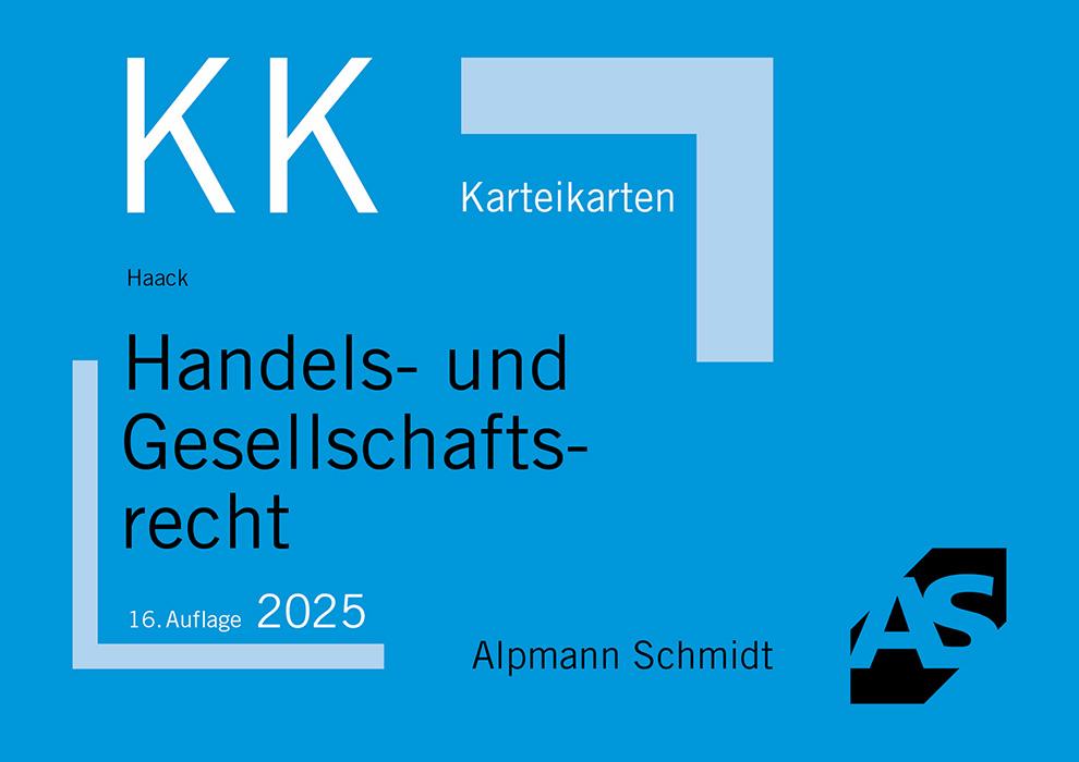Vorderes Coverbild Karteikarten Handels- und Gesellschaftsrecht