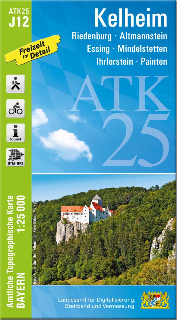 Vorderes Coverbild ATK25-J12 Kelheim (Amtliche Topographische Karte 1:25000)
