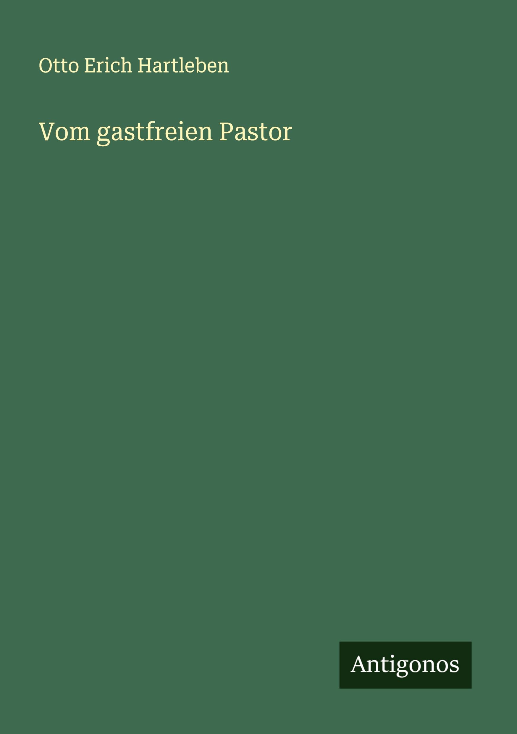 Vorderes Coverbild Vom gastfreien Pastor