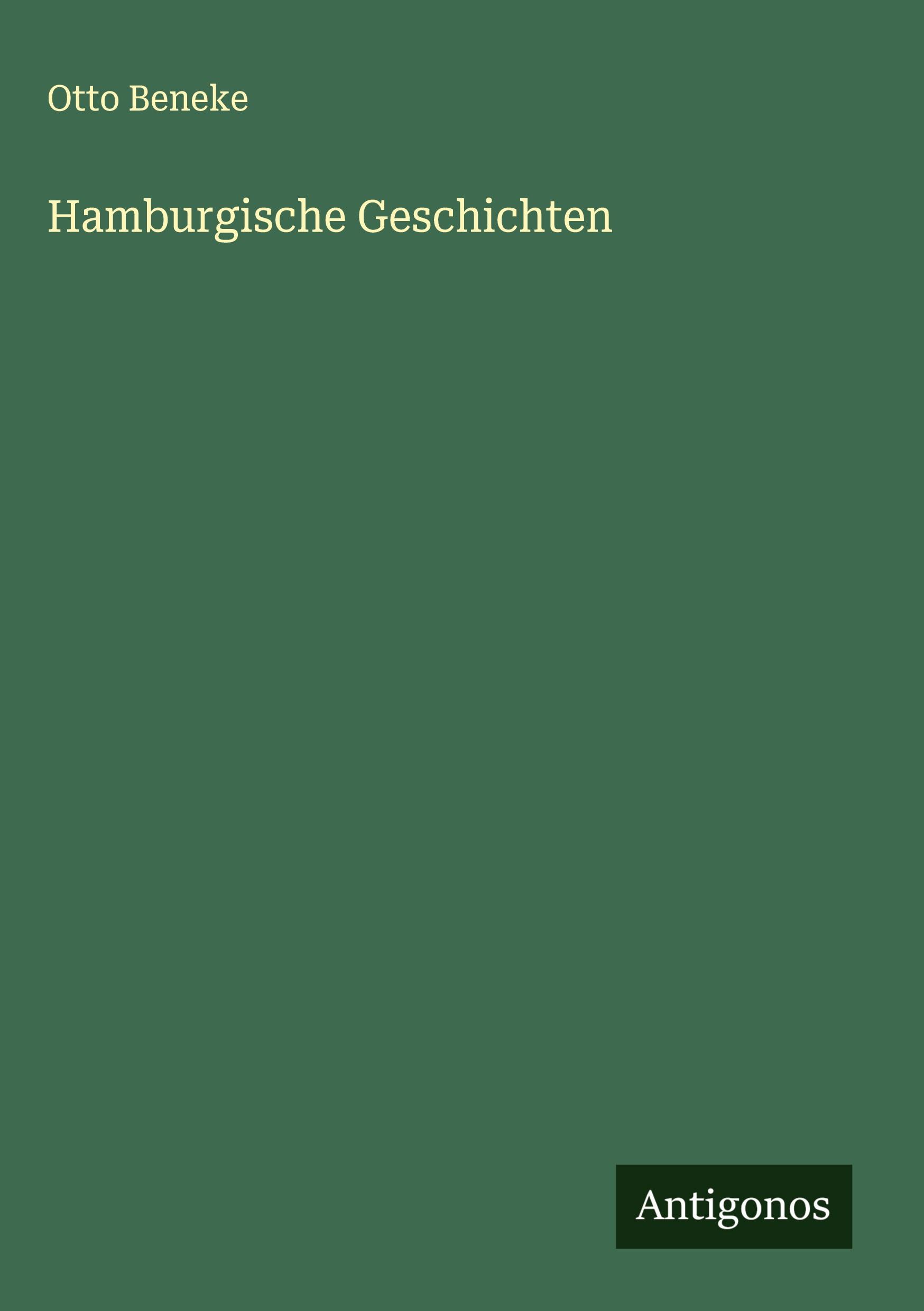 Vorderes Coverbild Hamburgische Geschichten