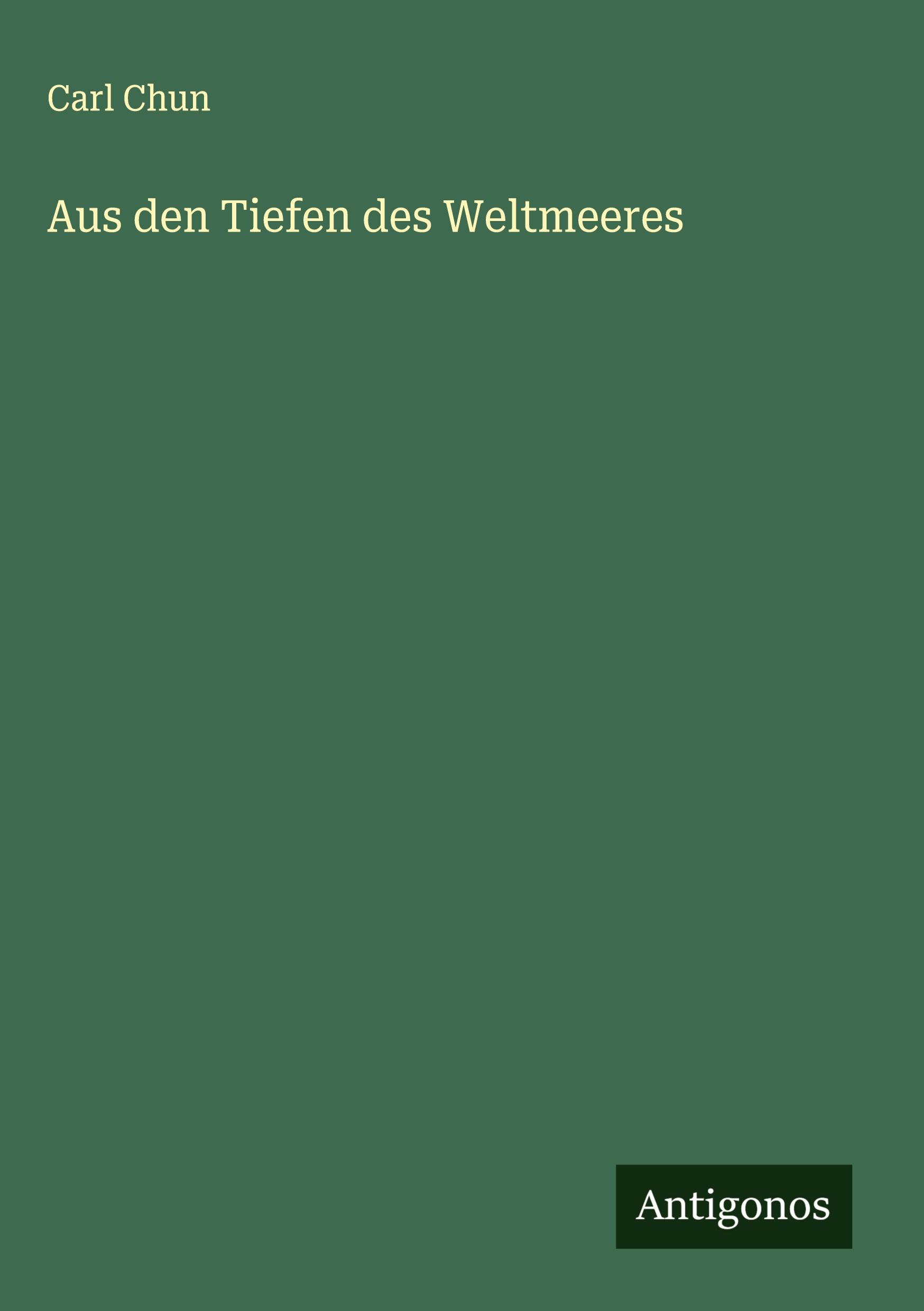 Vorderes Coverbild Aus den Tiefen des Weltmeeres