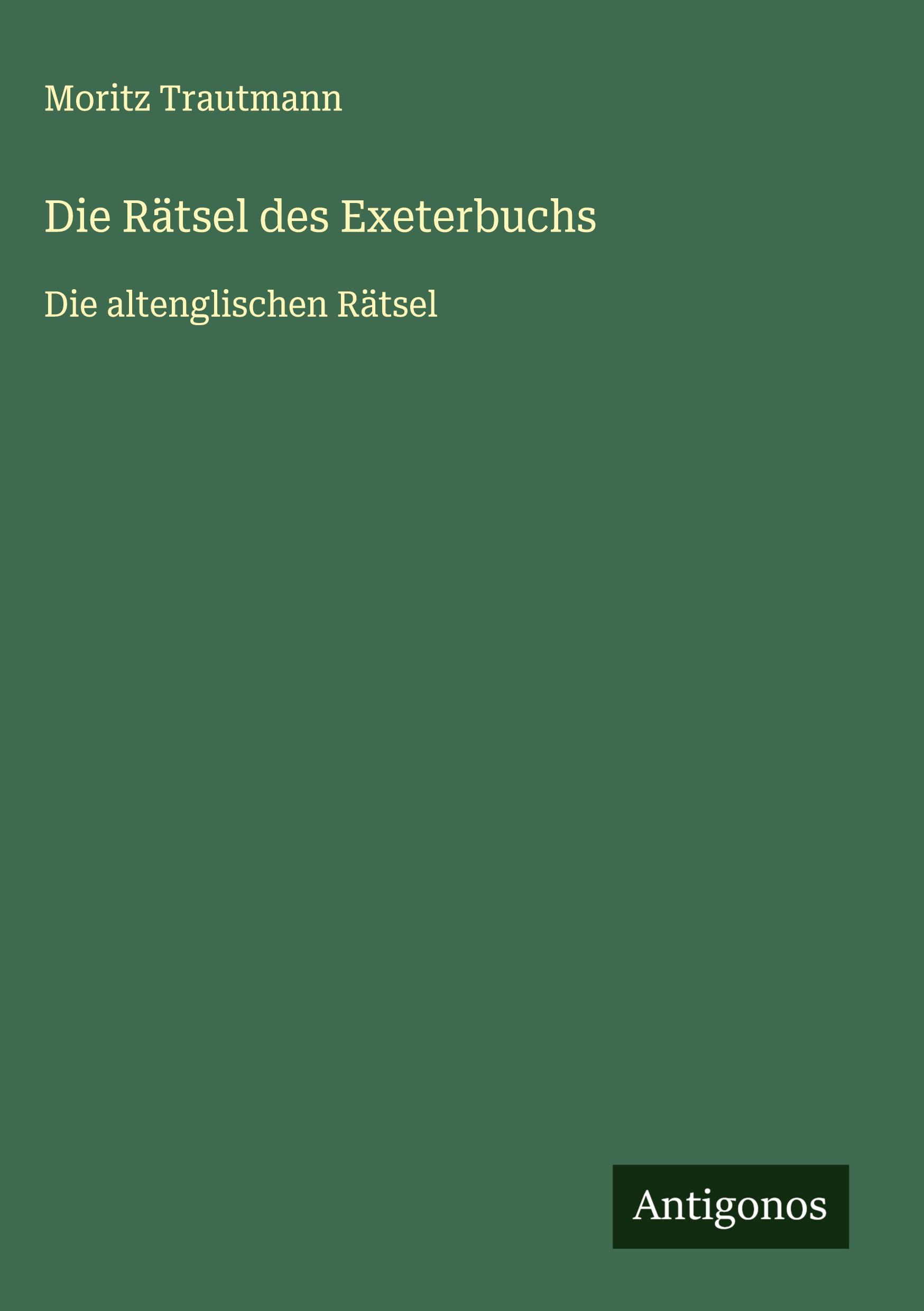 Vorderes Coverbild Die Rätsel des Exeterbuchs