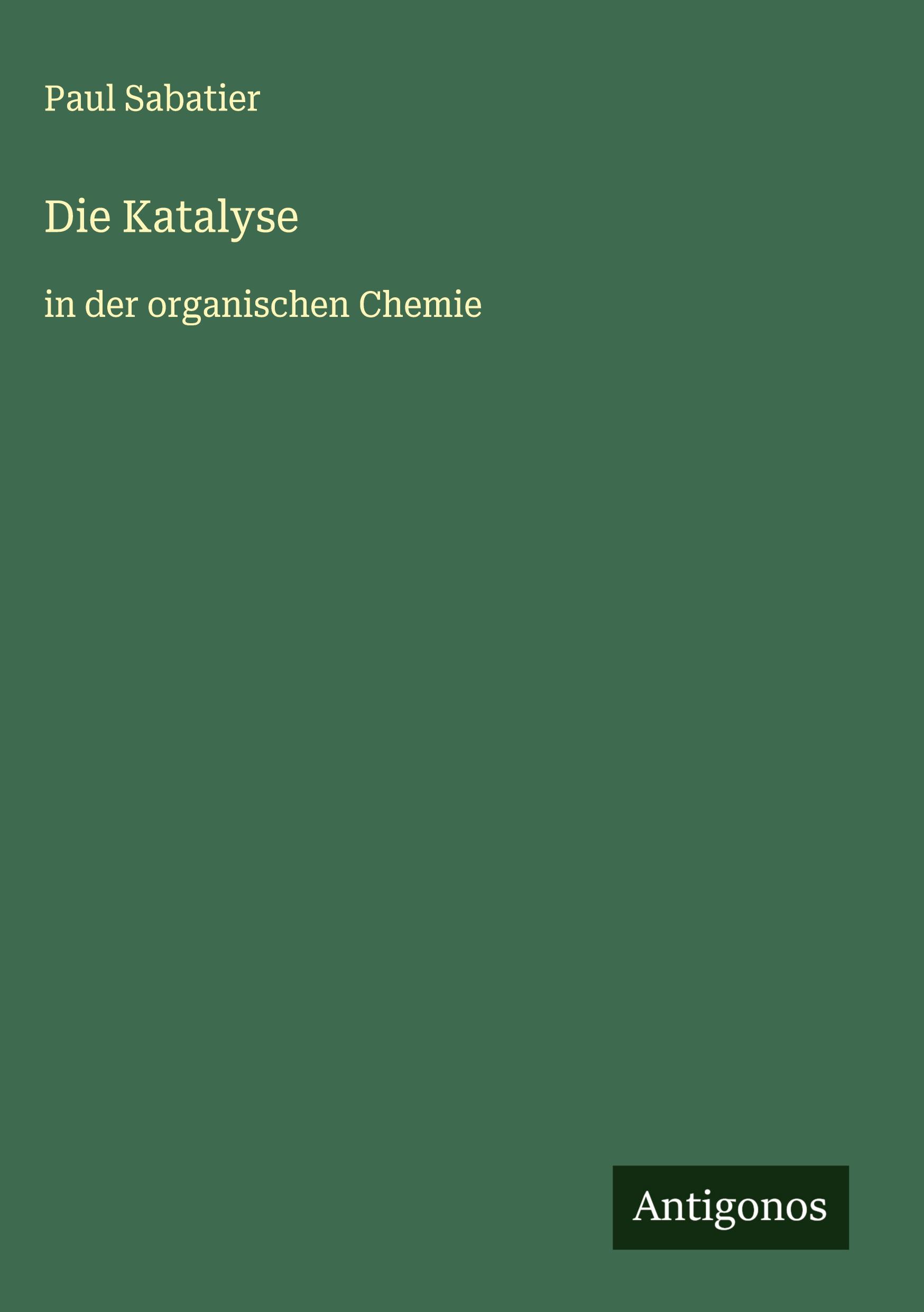 Vorderes Coverbild Die Katalyse