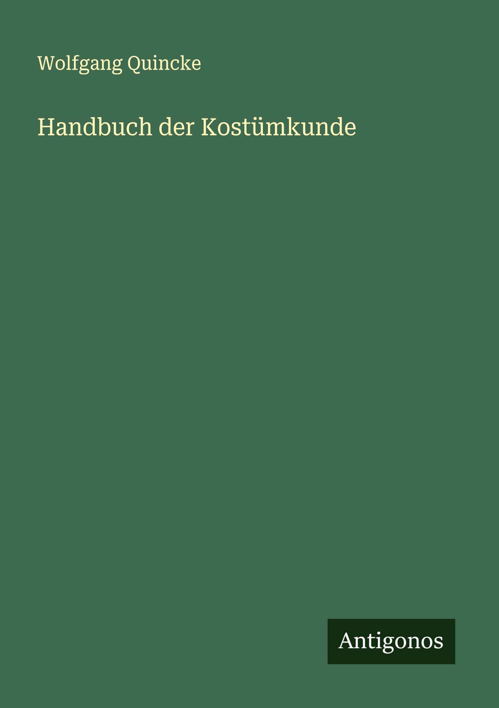 Vorderes Coverbild Handbuch der Kostümkunde