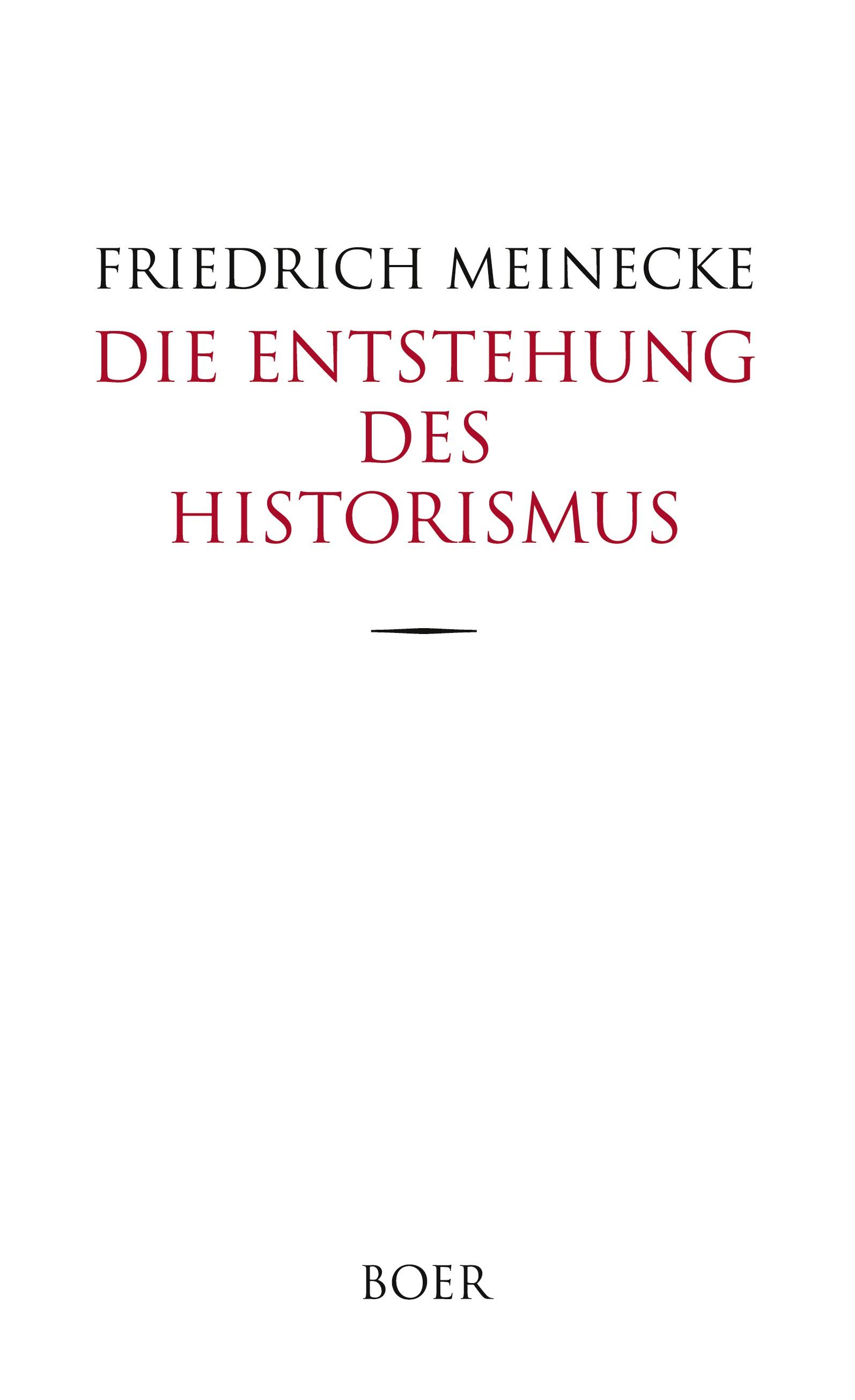 Vorderes Coverbild Die Entstehung des Historismus