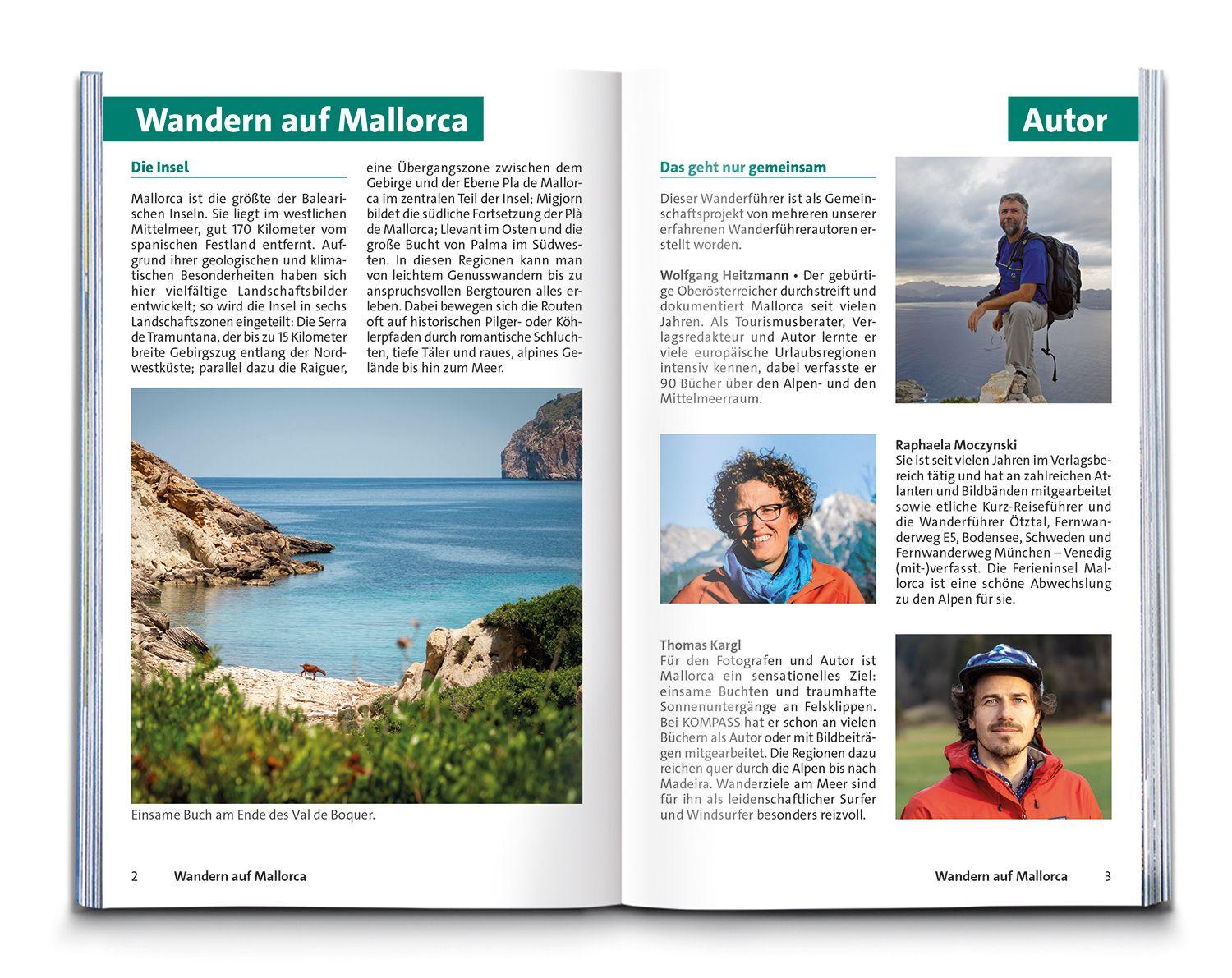 Beispielinhalt (Bild) KOMPASS Wanderführer Mallorca Strand- und Küstenwanderungen, 35 Touren mit Extra-Tourenkarte