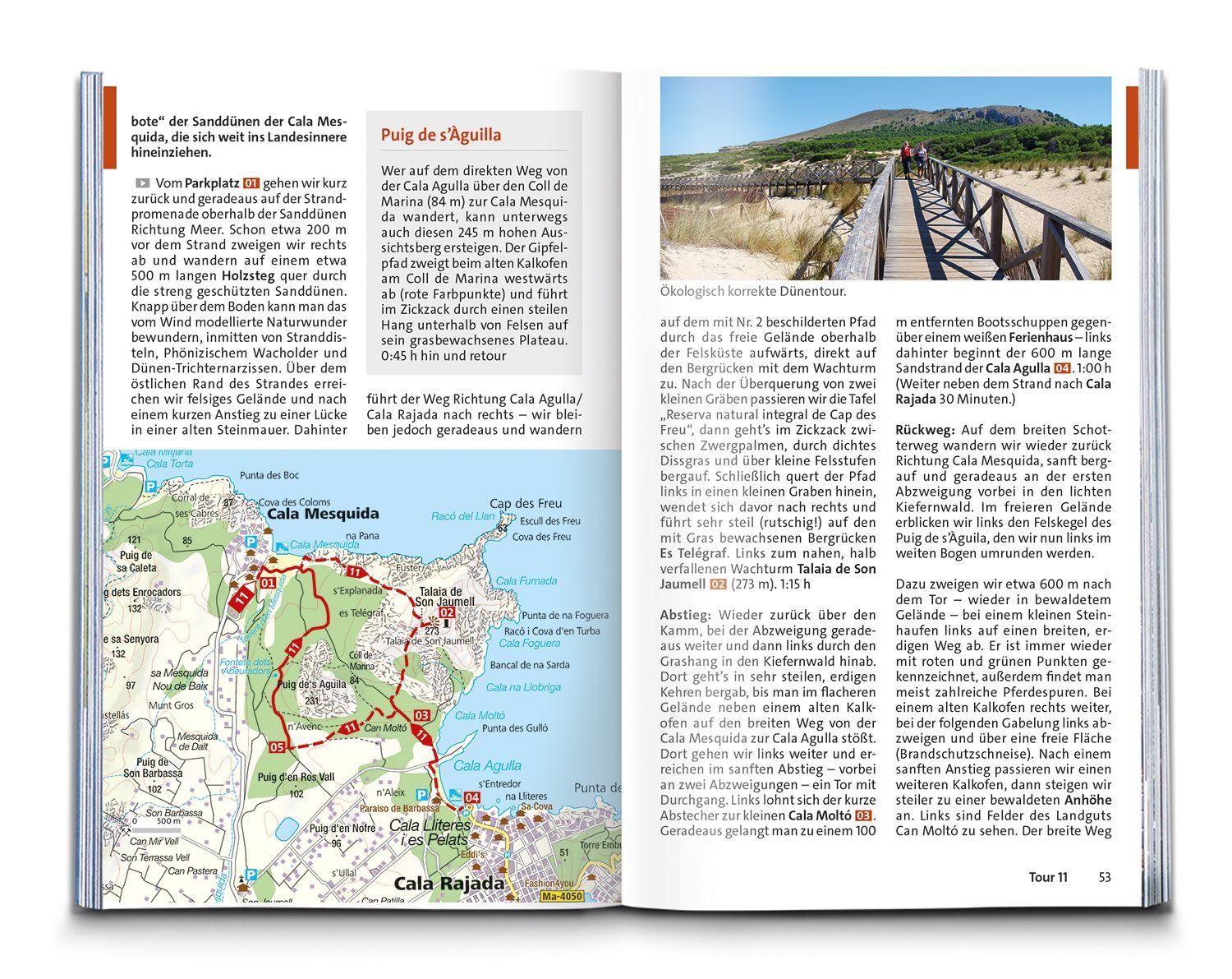 Beispielinhalt (Bild) KOMPASS Wanderführer Mallorca Strand- und Küstenwanderungen, 35 Touren mit Extra-Tourenkarte