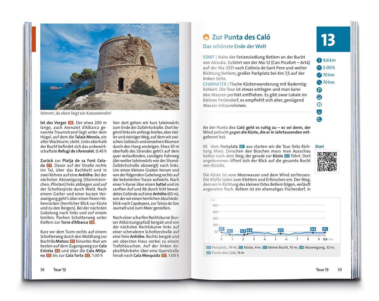 Beispielinhalt (Bild) KOMPASS Wanderführer Mallorca Strand- und Küstenwanderungen, 35 Touren mit Extra-Tourenkarte