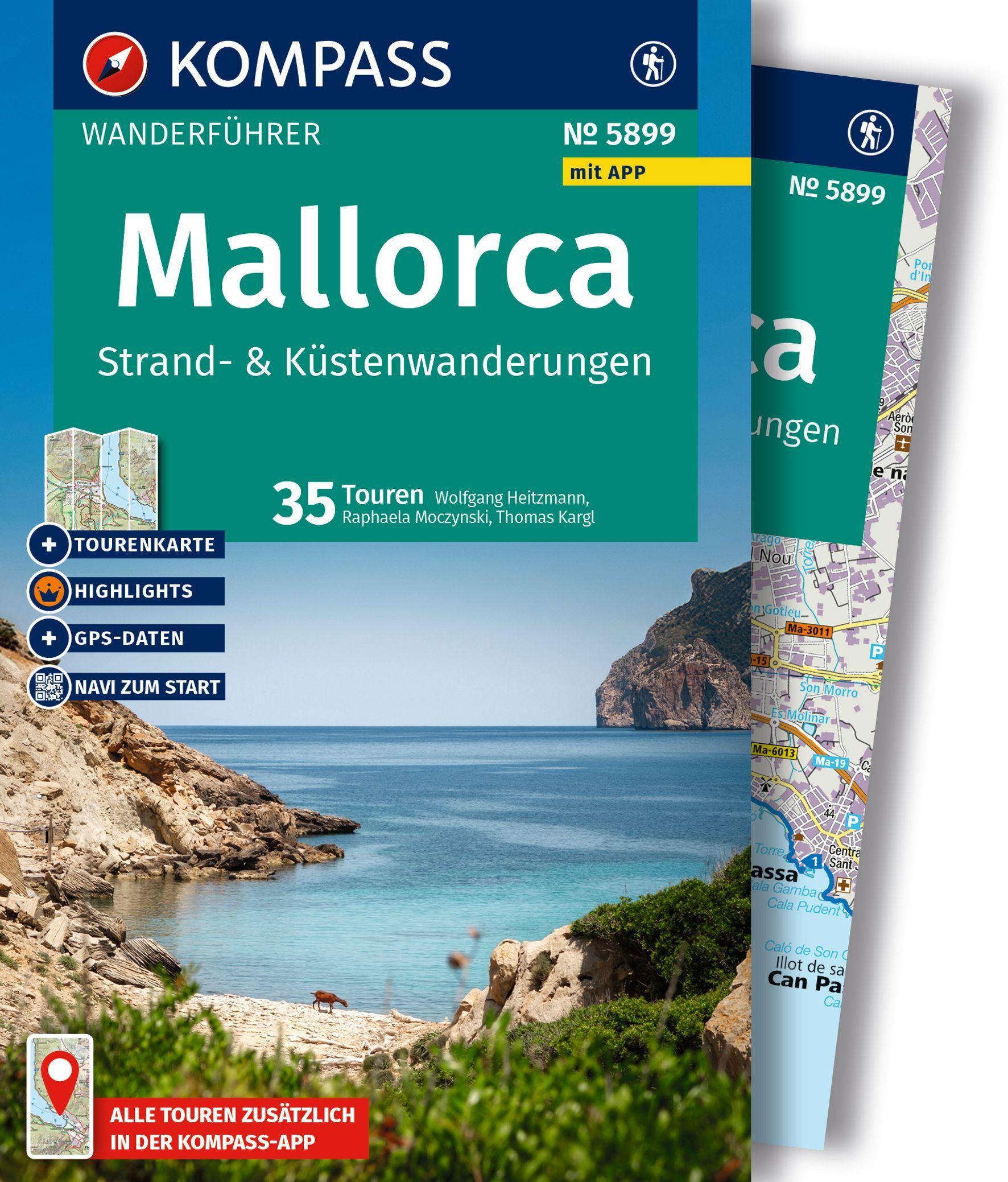 Vorderes Coverbild KOMPASS Wanderführer Mallorca Strand- und Küstenwanderungen, 35 Touren mit Extra-Tourenkarte