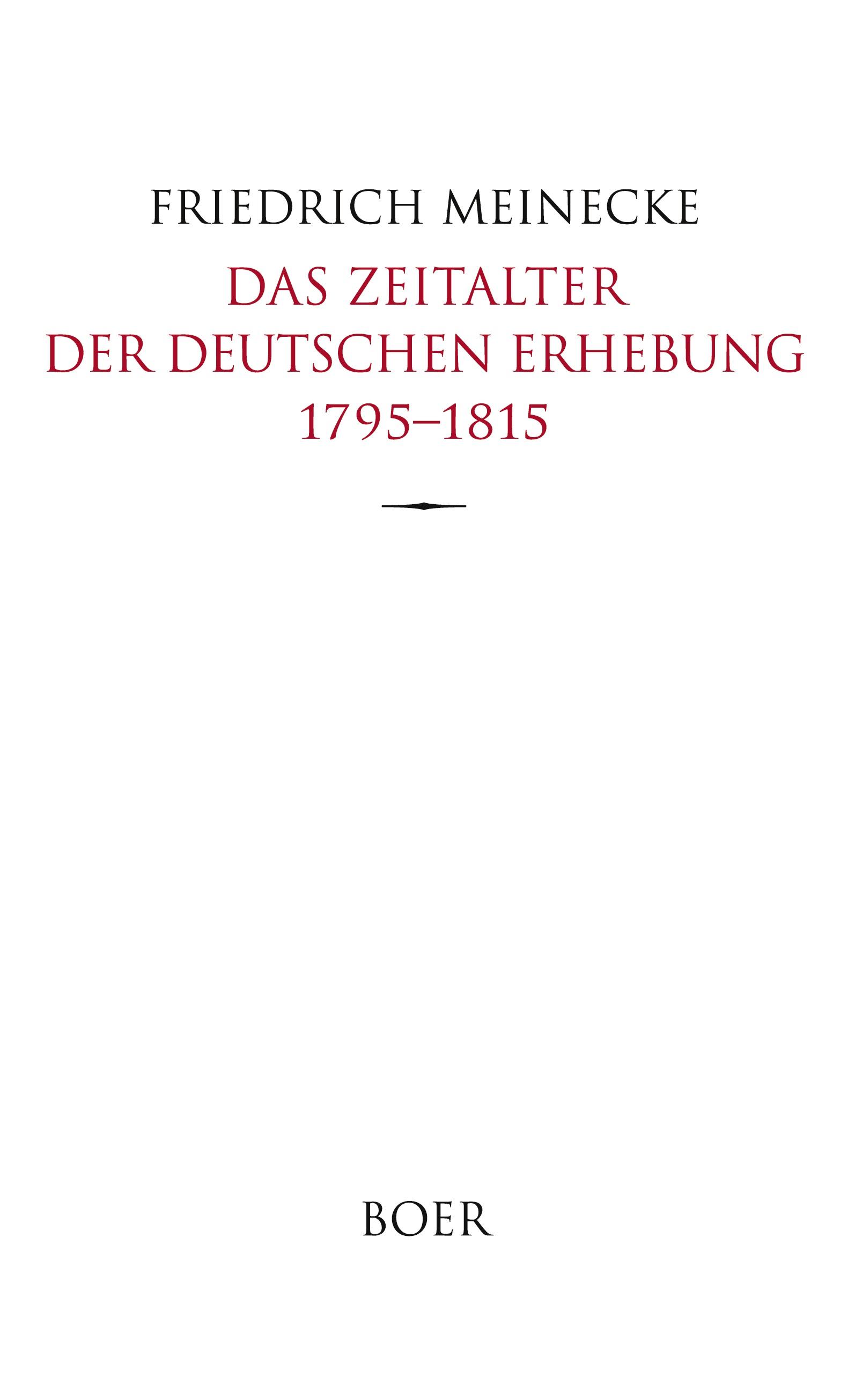 Vorderes Coverbild Das Zeitalter der deutschen Erhebung 1795-1815