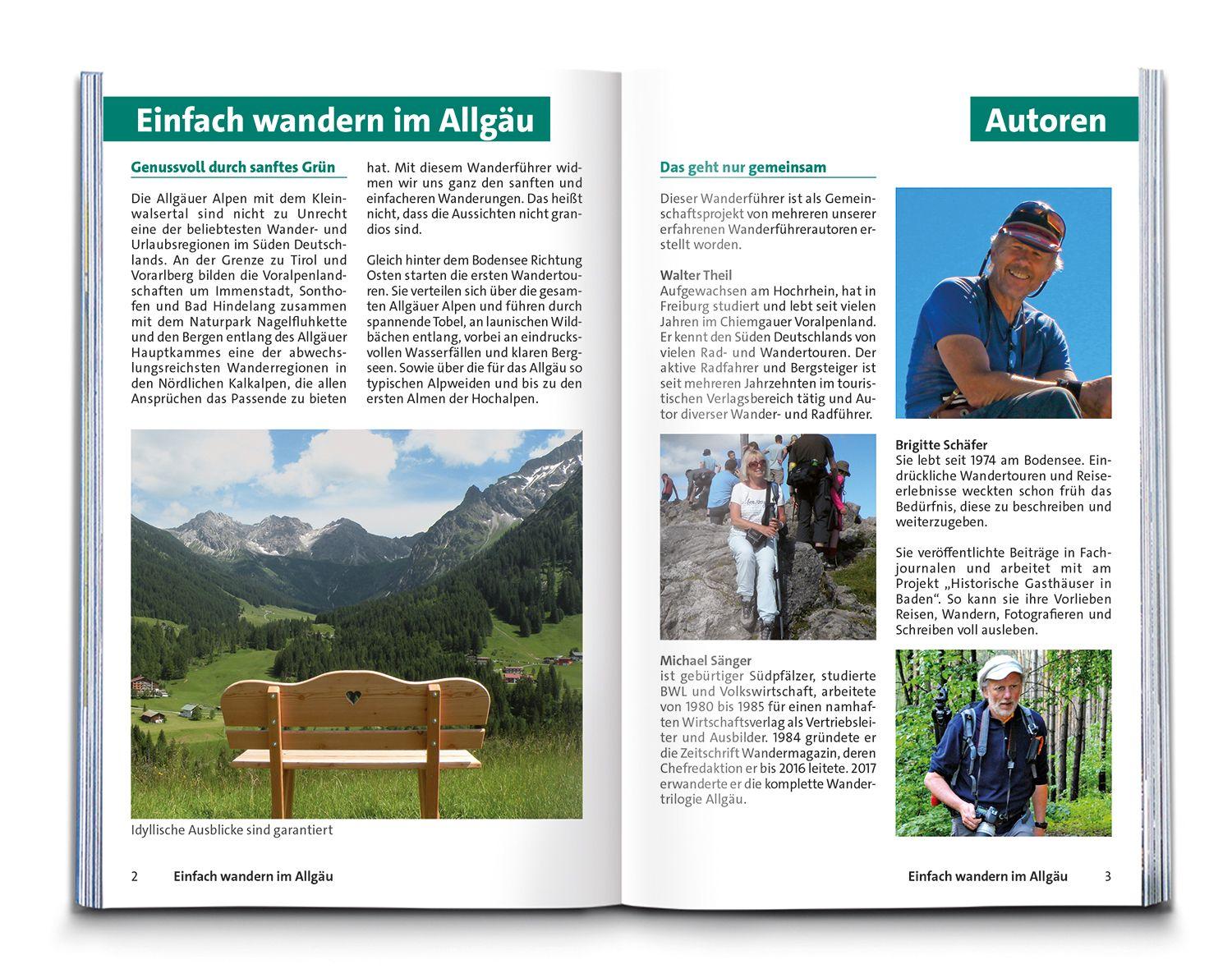 Beispielinhalt (Bild) KOMPASS Wanderführer Allgäuer Alpen, einfache Wanderungen, 35 Touren mit Extra-Tourenkarte