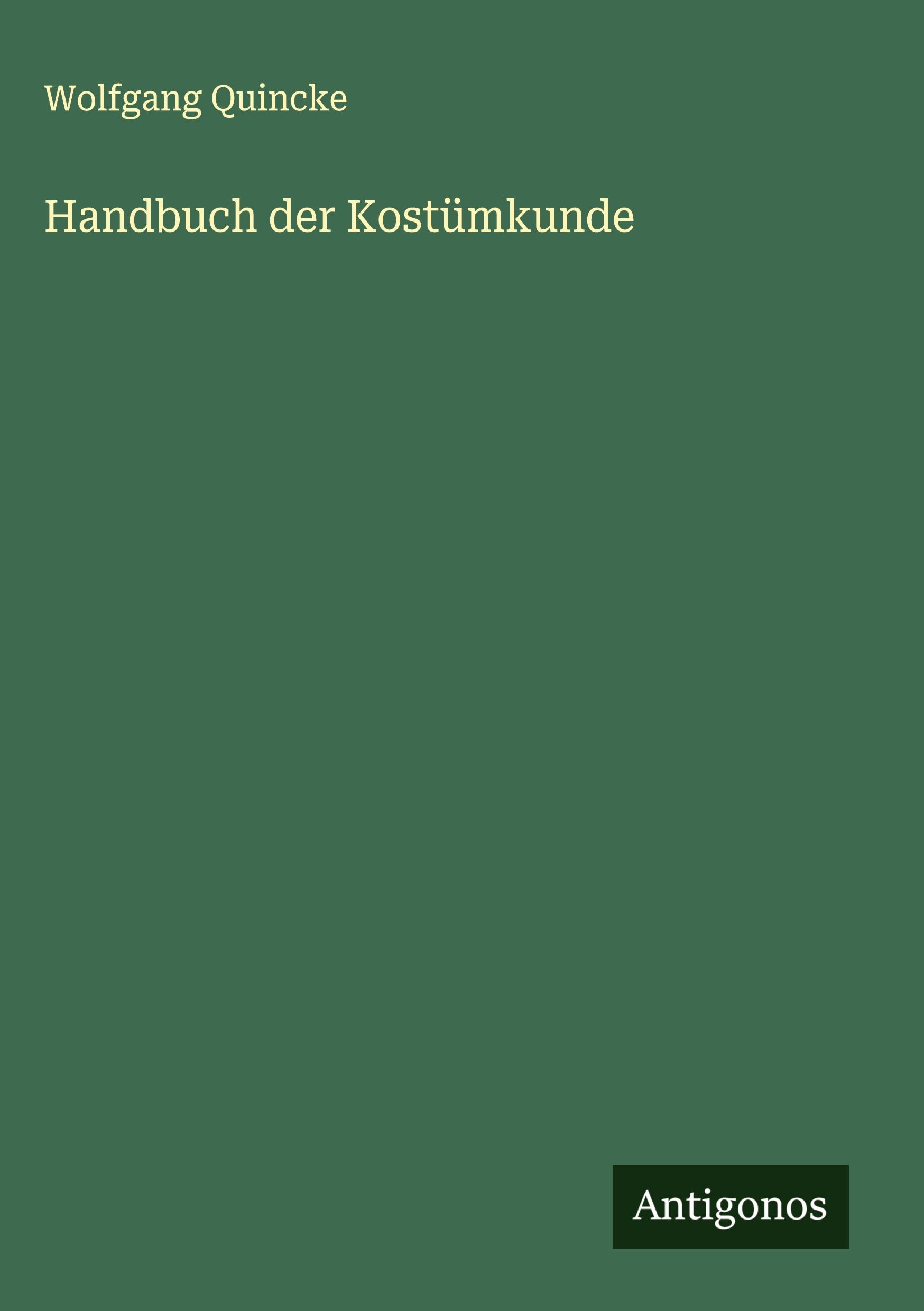 Vorderes Coverbild Handbuch der Kostümkunde