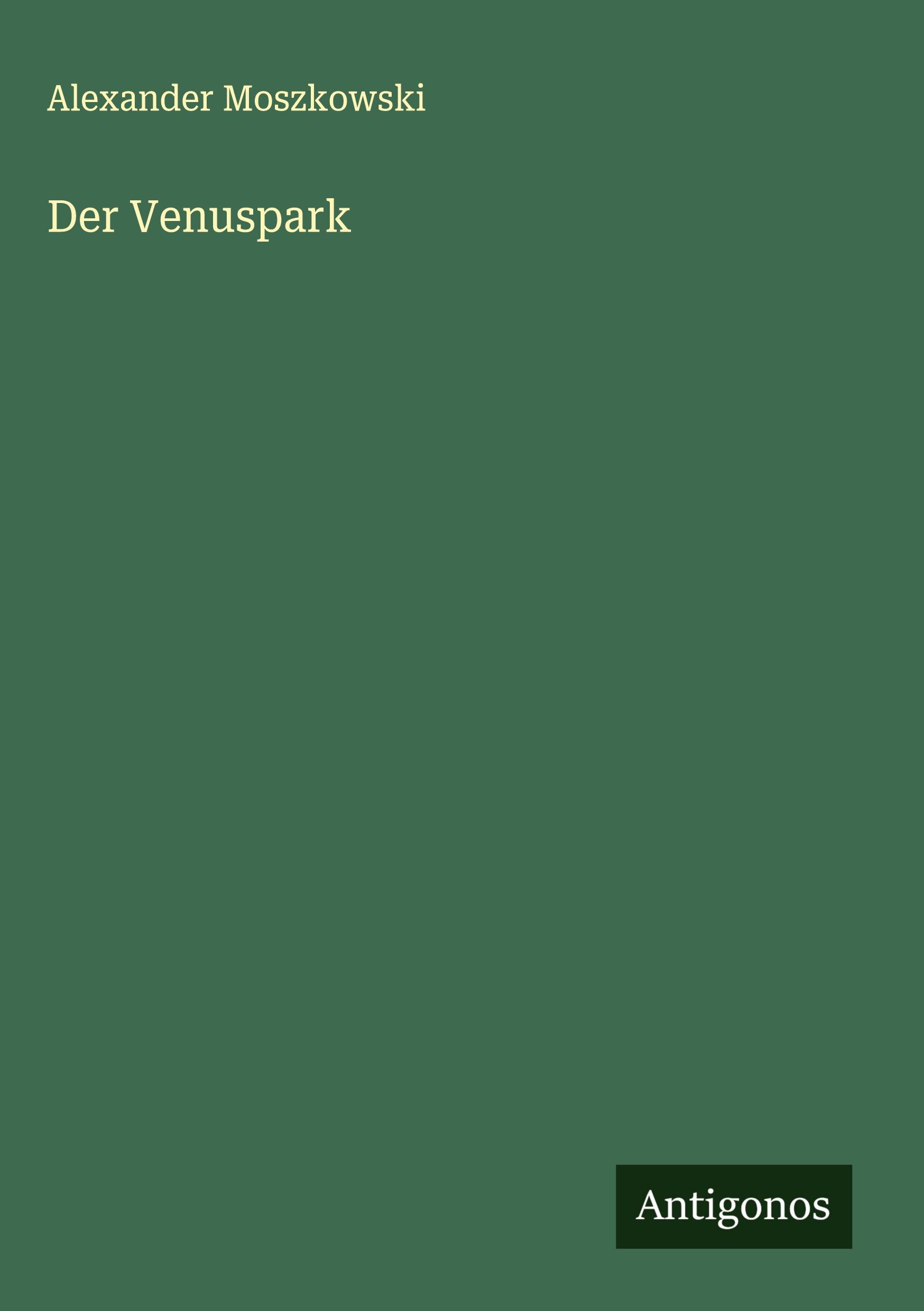 Vorderes Coverbild Der Venuspark