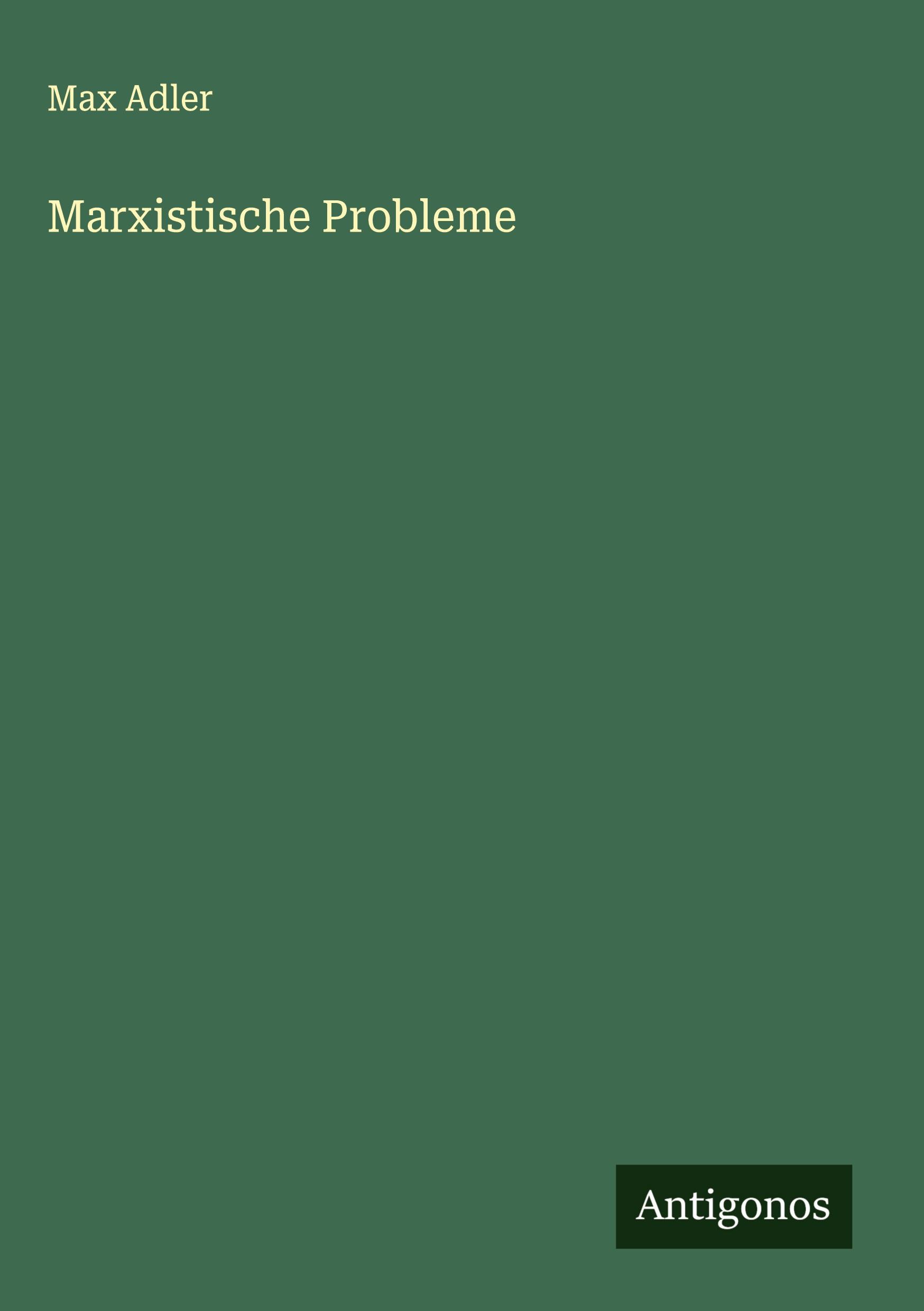 Vorderes Coverbild Marxistische Probleme