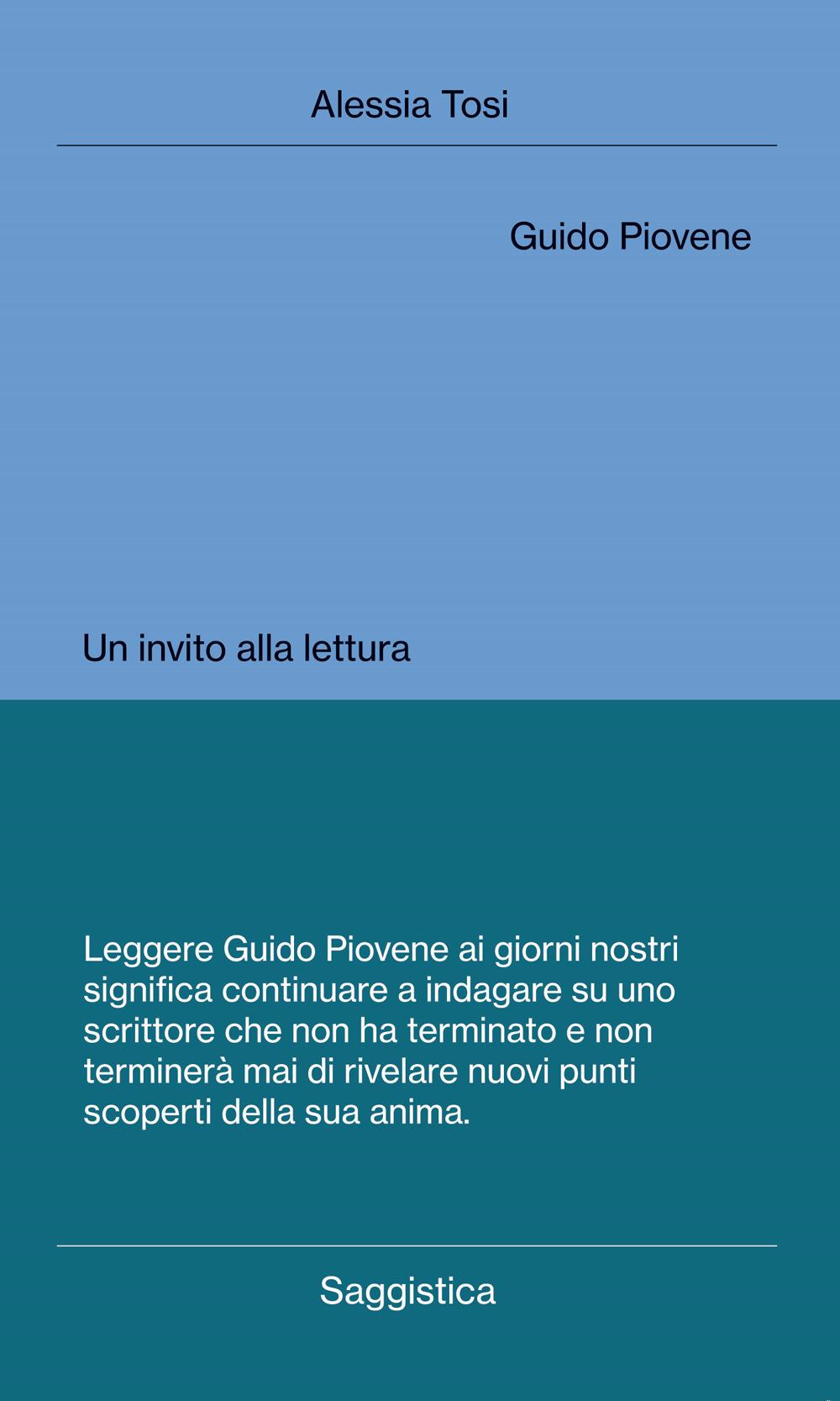 Vorderes Coverbild Guido Piovene. Un invito alla lettura