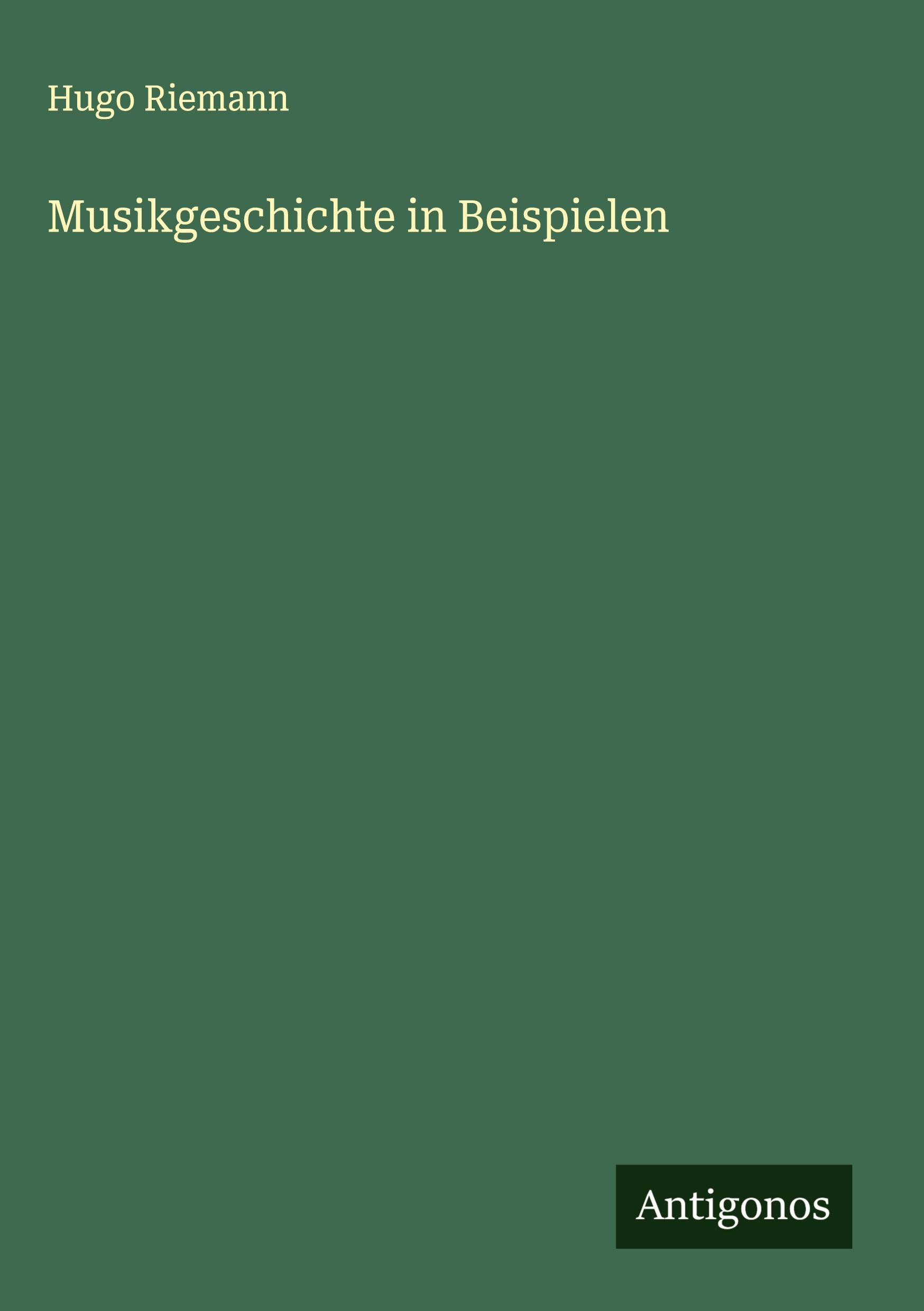 Vorderes Coverbild Musikgeschichte in Beispielen
