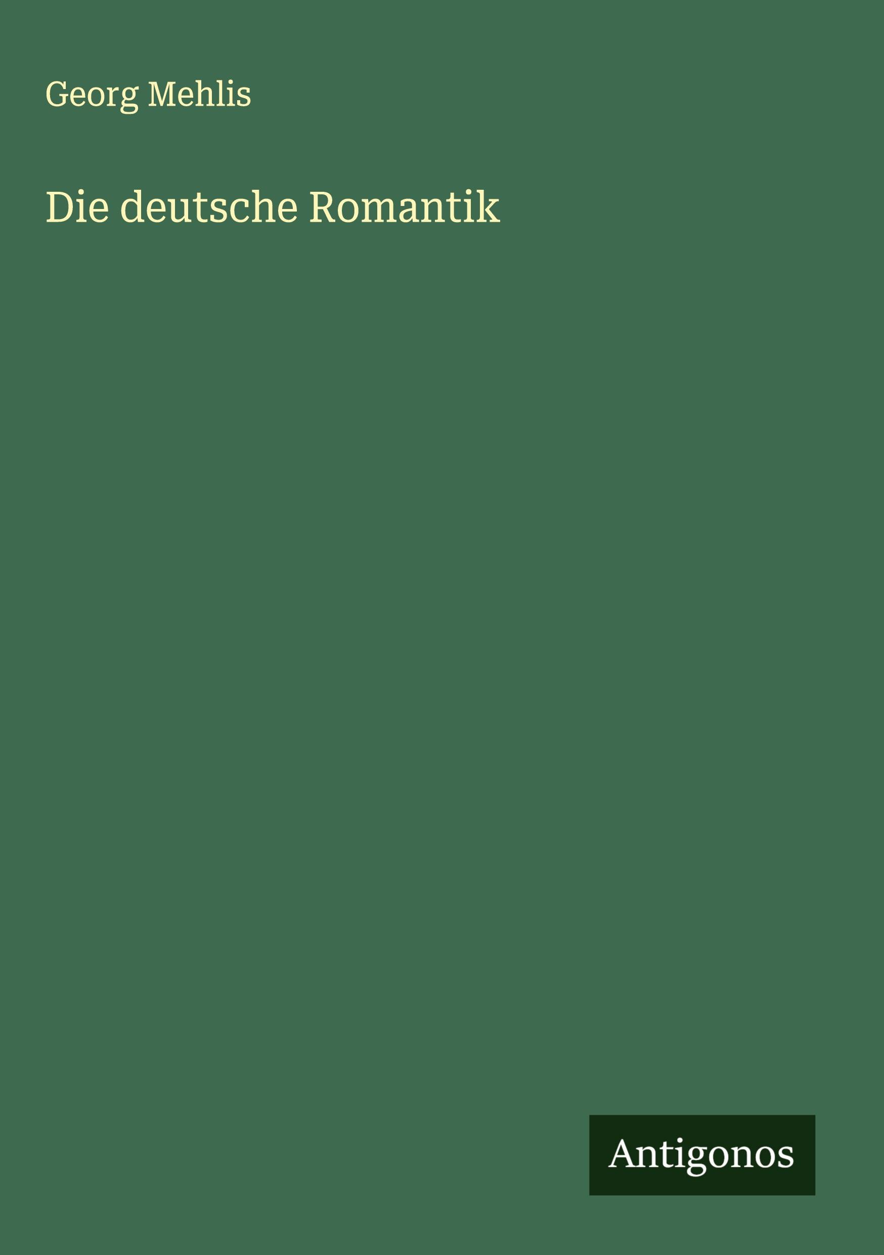 Vorderes Coverbild Die deutsche Romantik