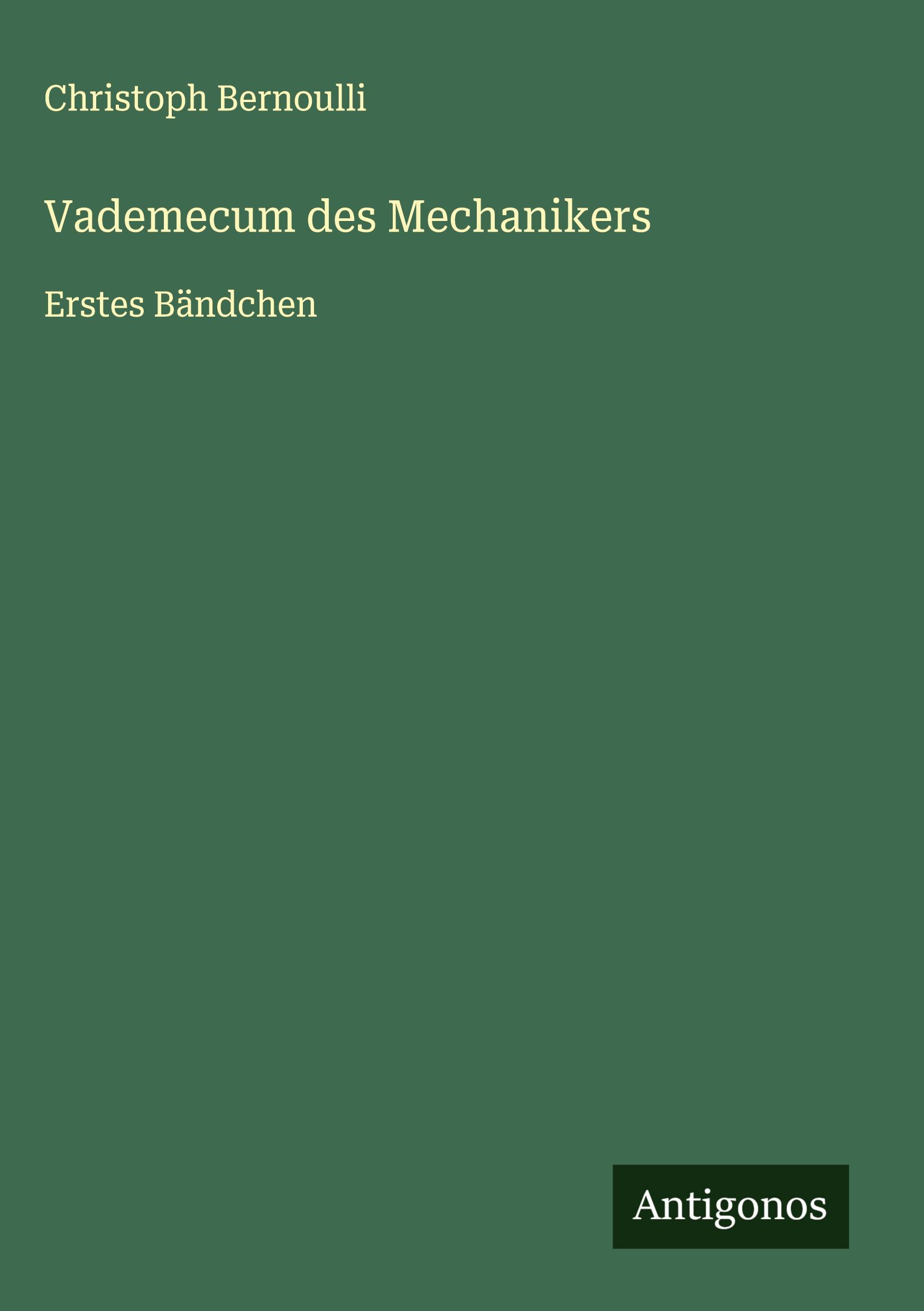 Vorderes Coverbild Vademecum des Mechanikers