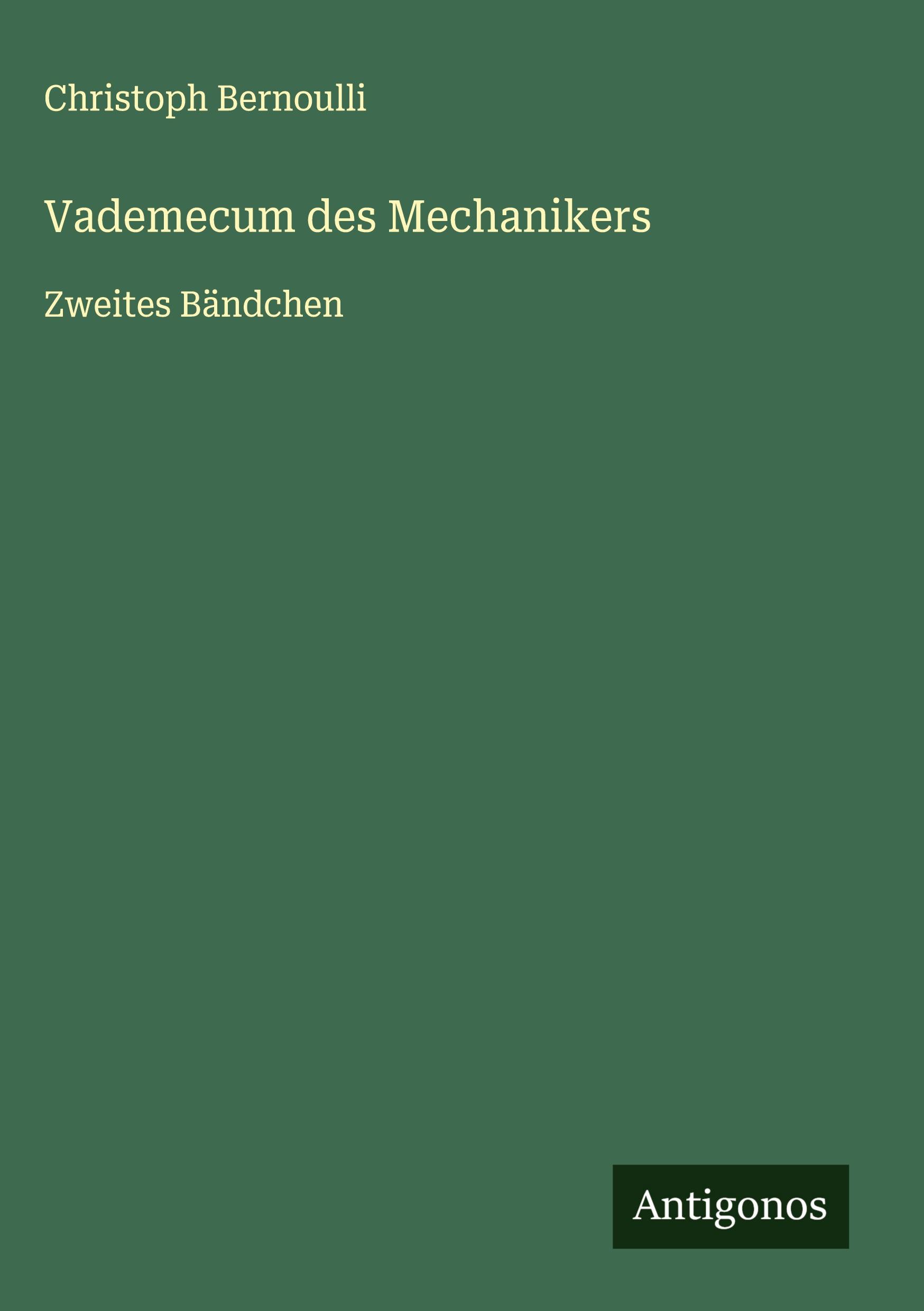 Vorderes Coverbild Vademecum des Mechanikers