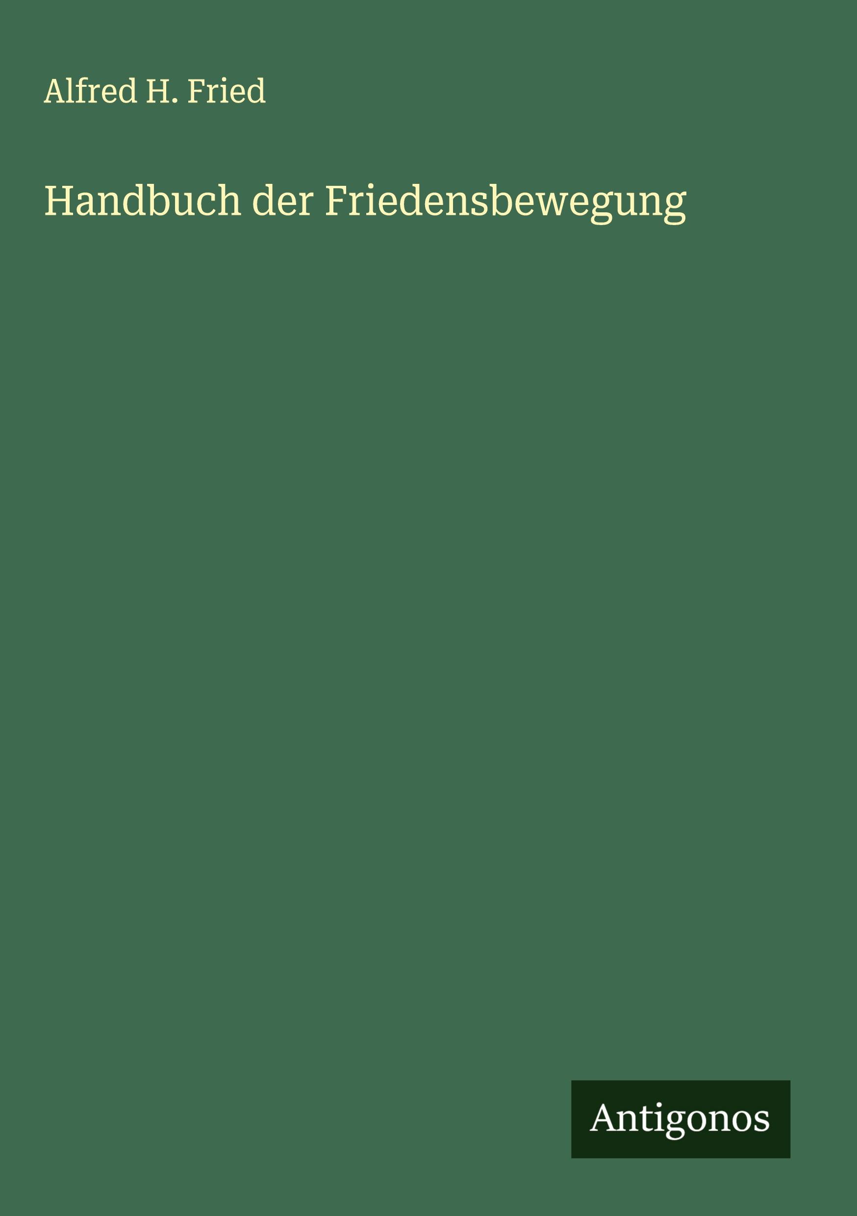 Vorderes Coverbild Handbuch der Friedensbewegung