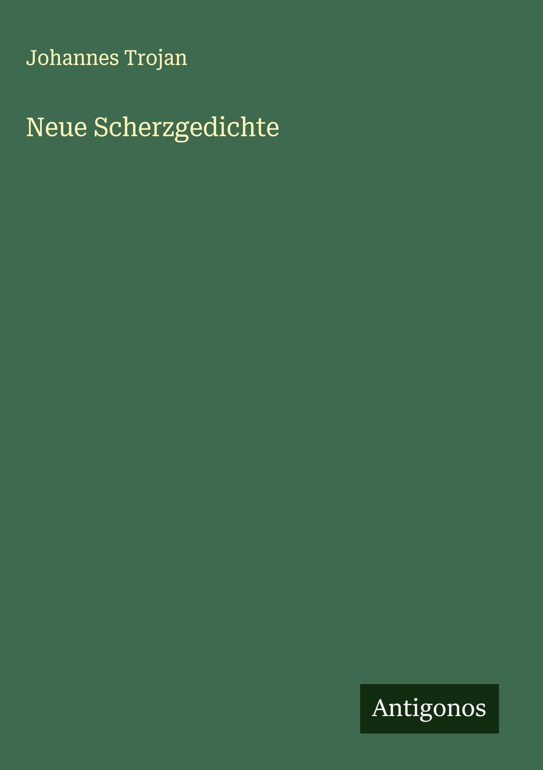 Vorderes Coverbild Neue Scherzgedichte