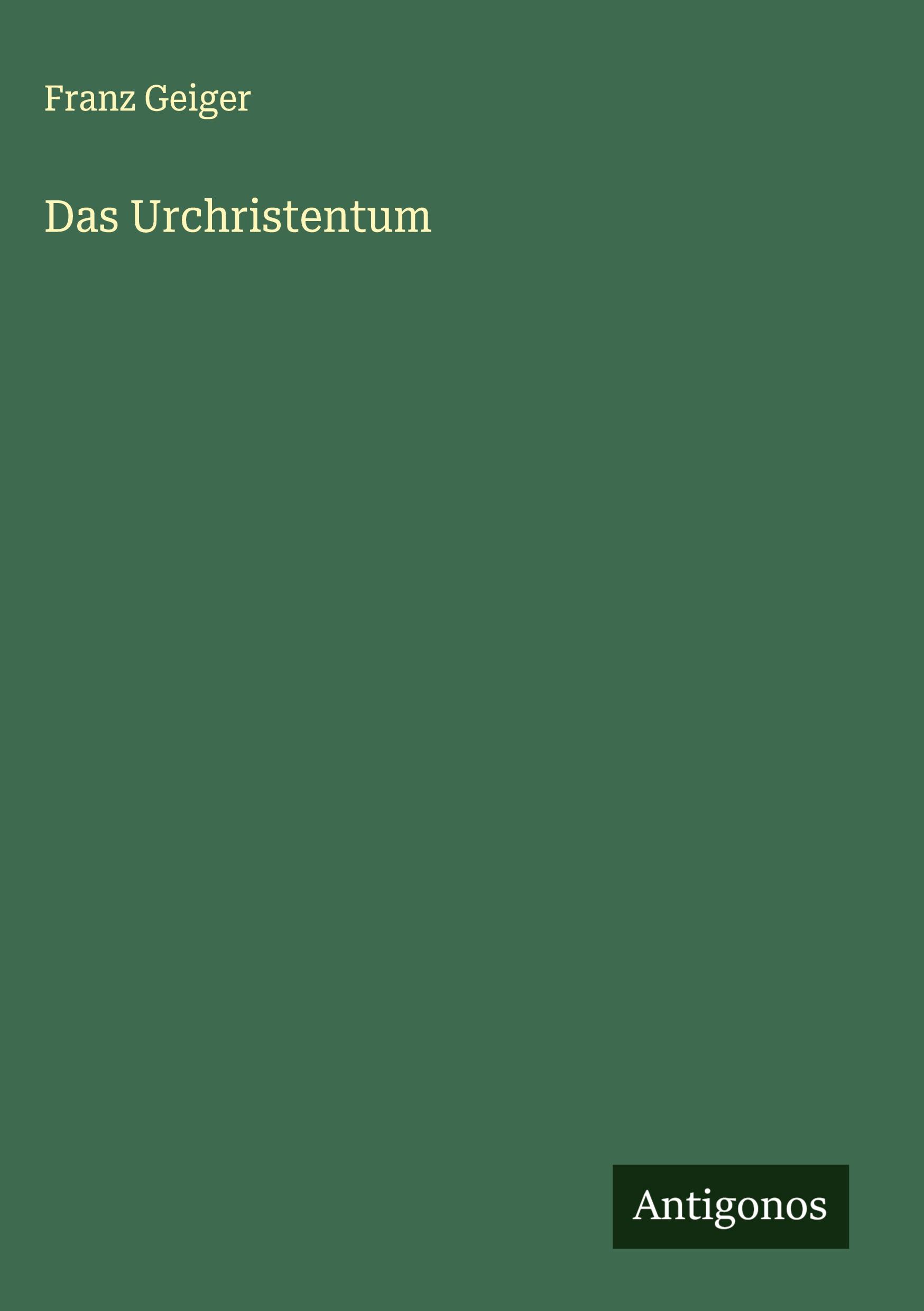 Vorderes Coverbild Das Urchristentum