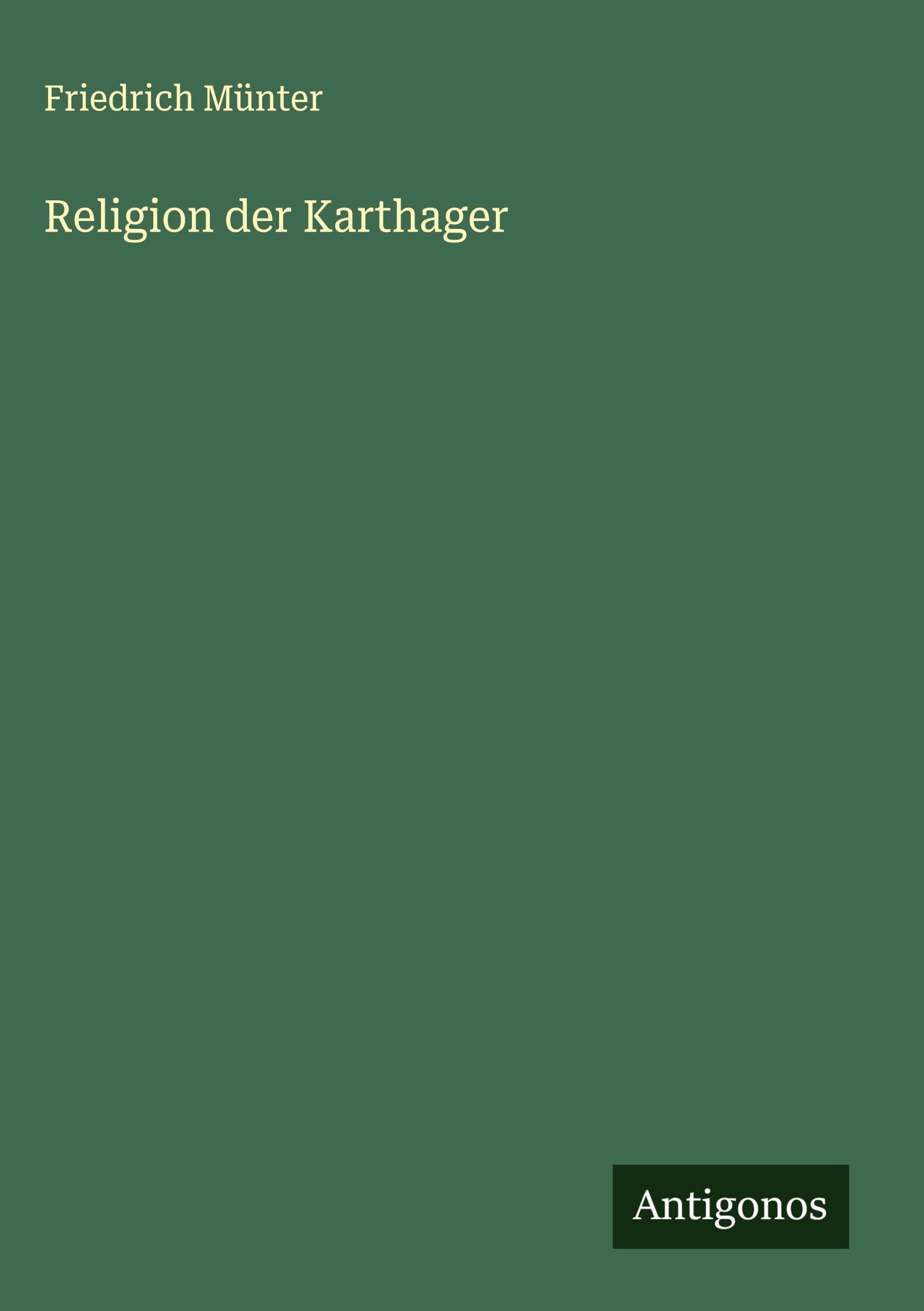 Vorderes Coverbild Religion der Karthager