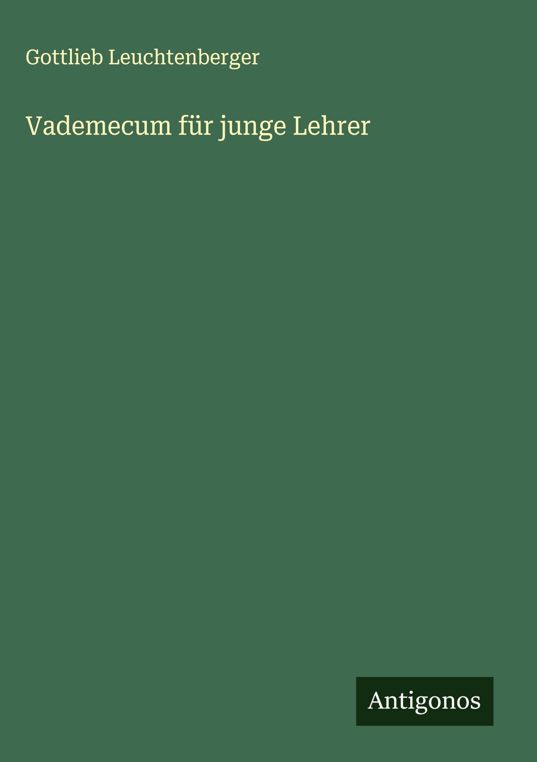 Vorderes Coverbild Vademecum für junge Lehrer