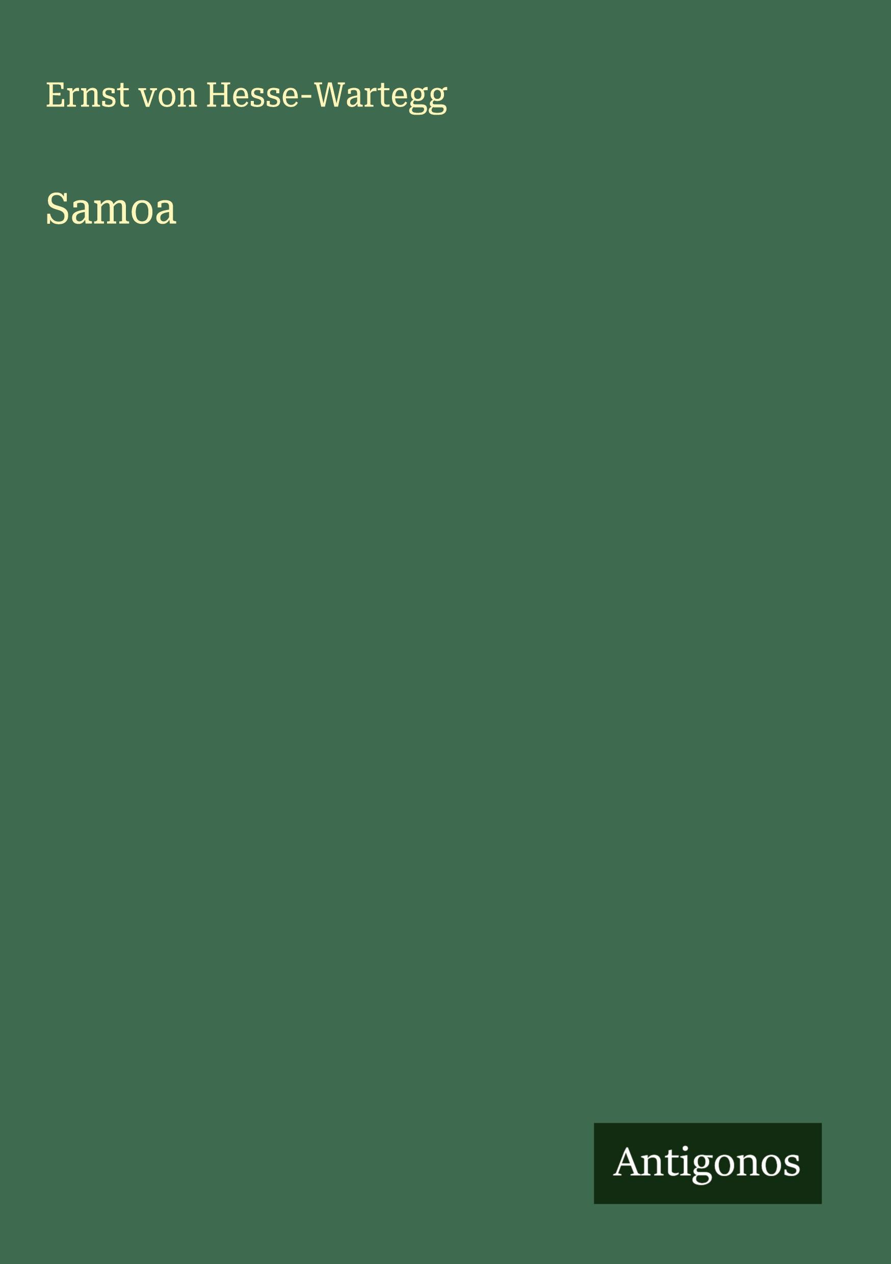 Vorderes Coverbild Samoa